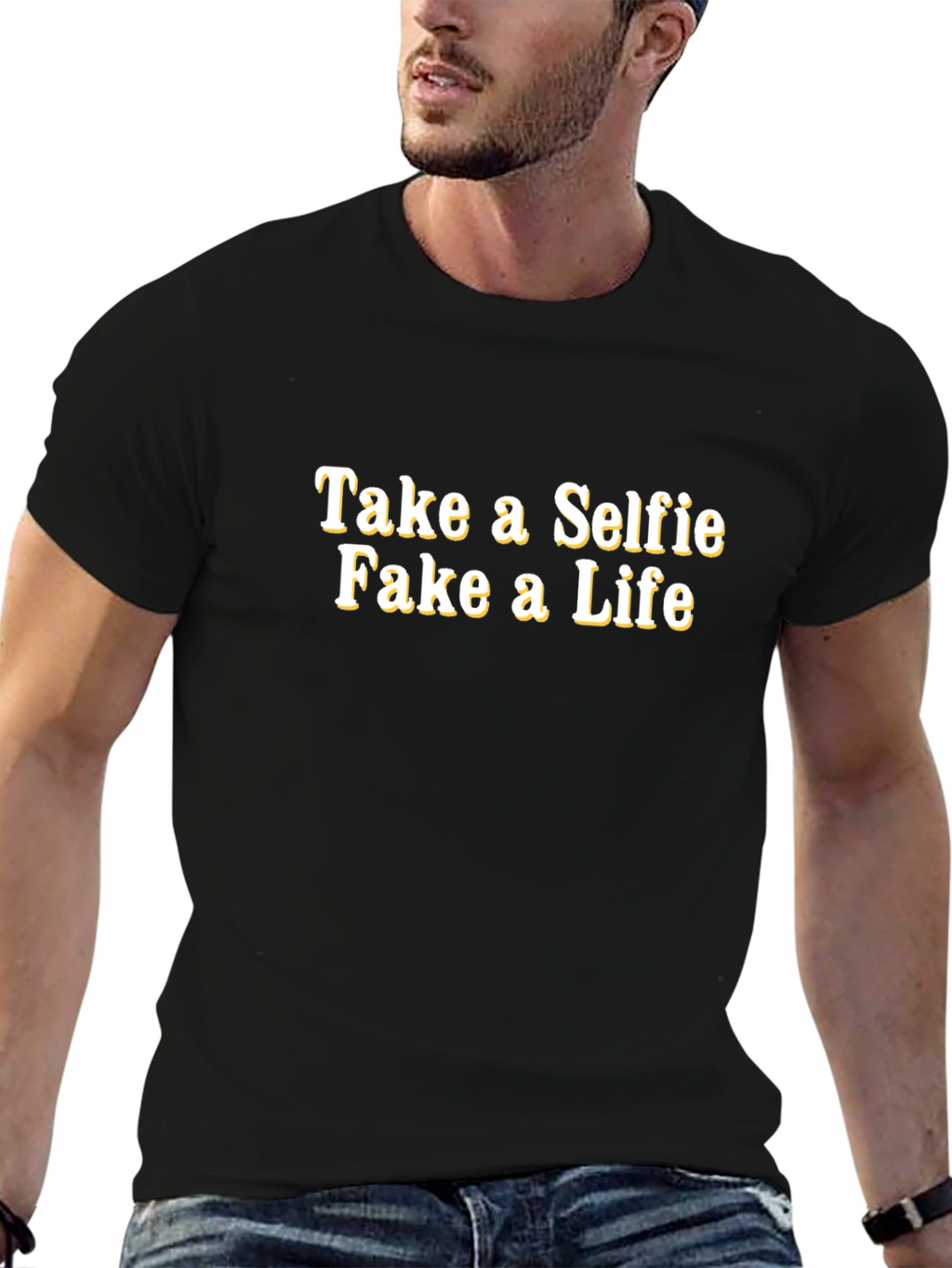 Mens Take a Selfie Graphic T-Shirt