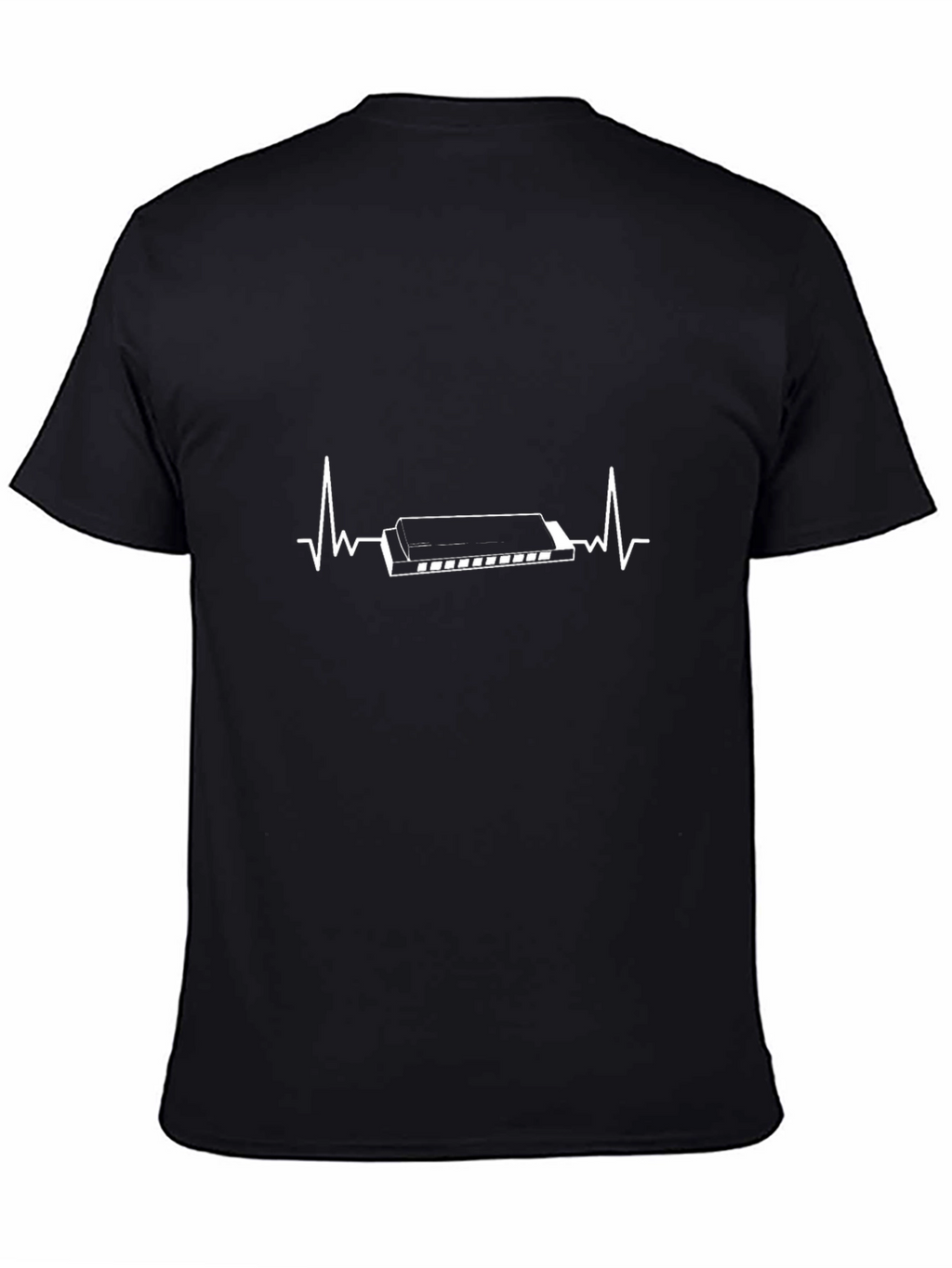 Harmonica Heartbeat T-Shirt - Music Lover Tee