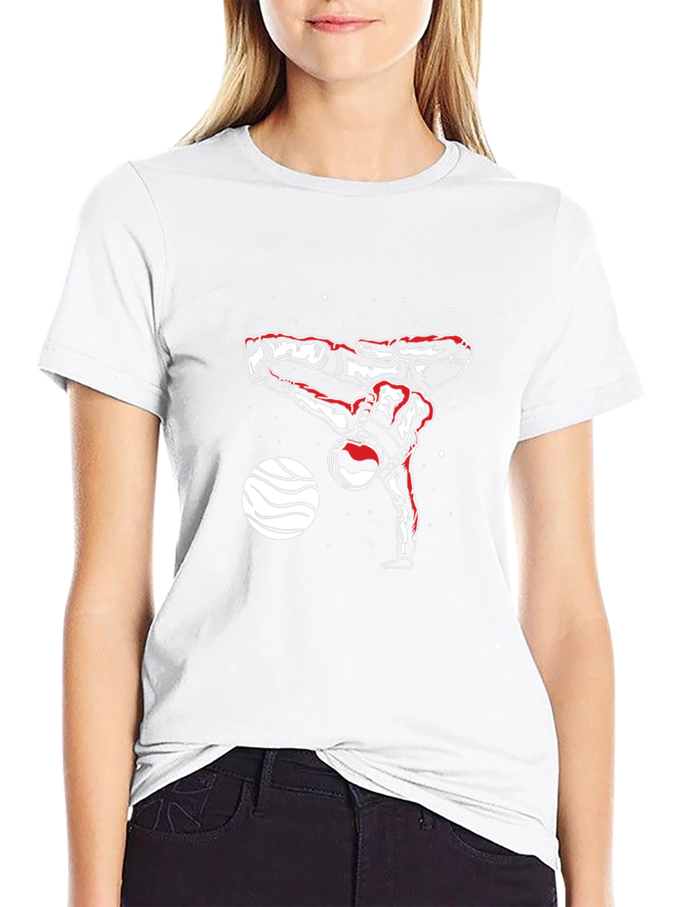 Astronaut Breakdance Black T-Shirt