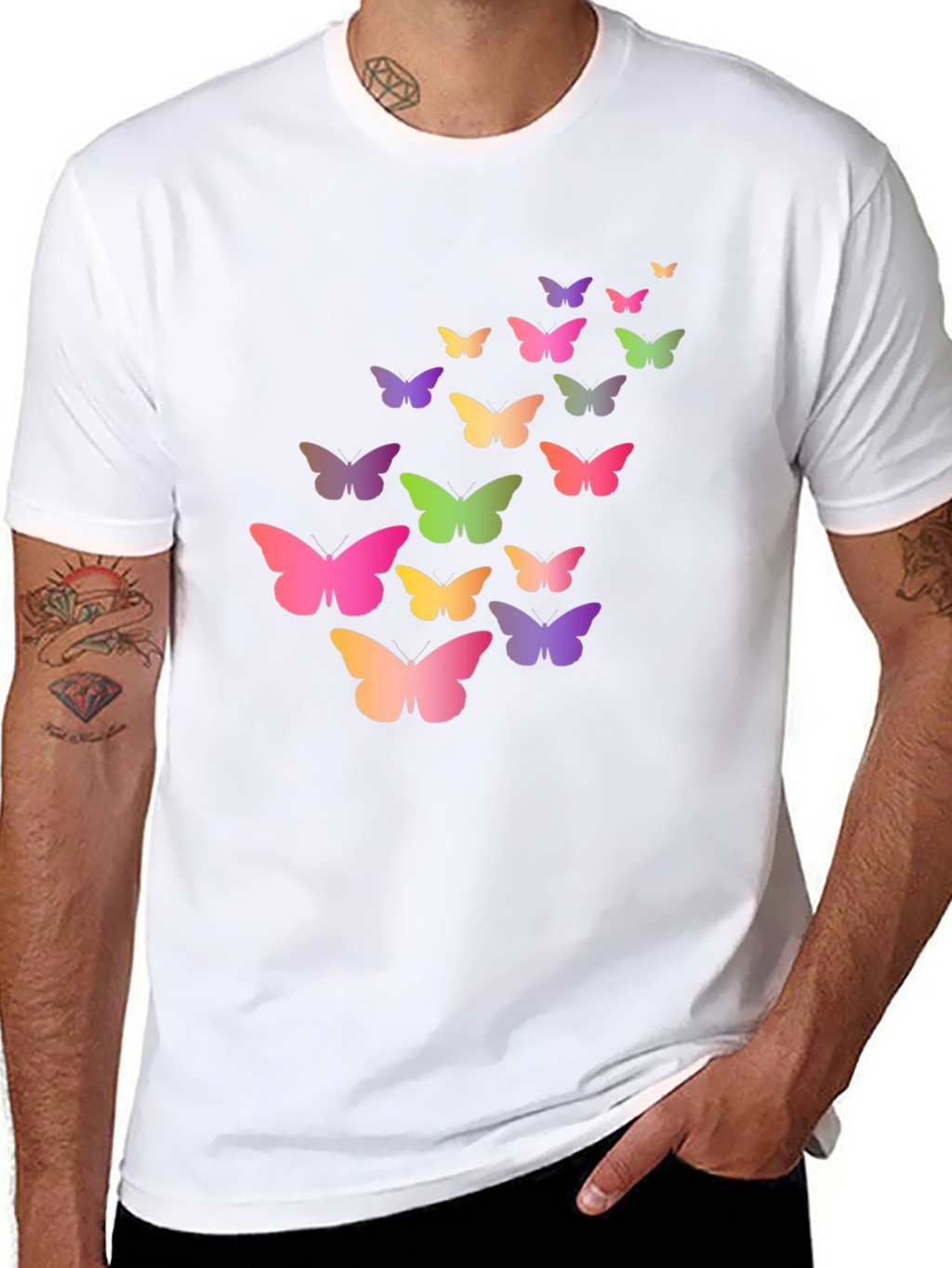 Butterfly Graphic Black T-Shirt