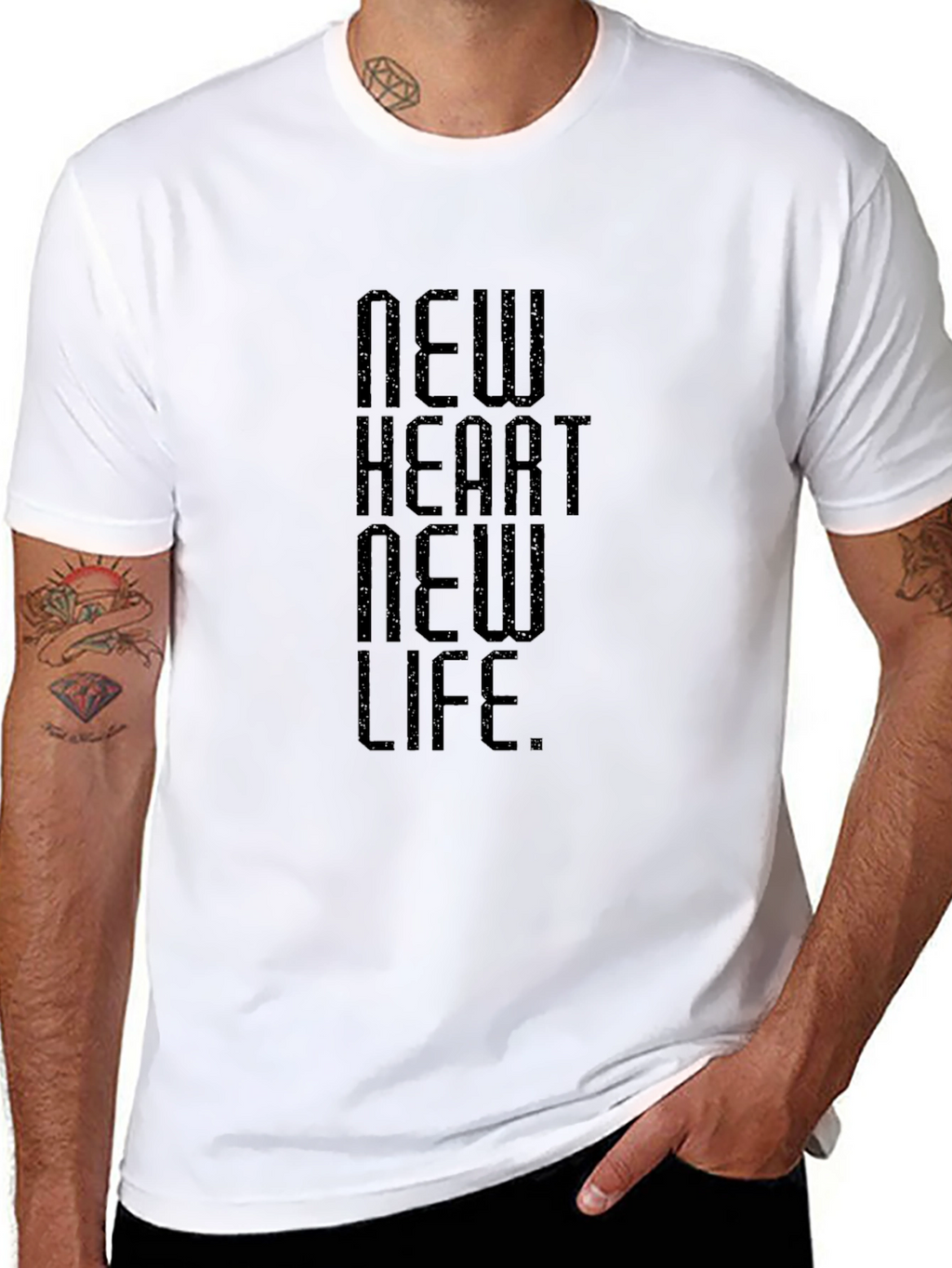 New Heart New Life Graphic Tee - Black