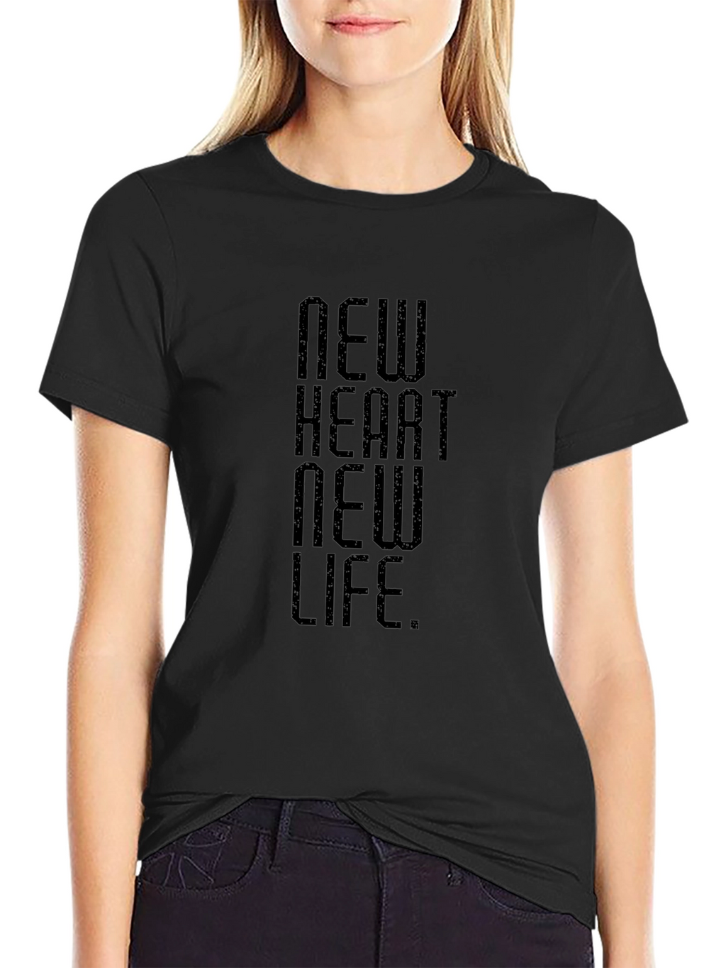 New Heart New Life Graphic Tee - Black