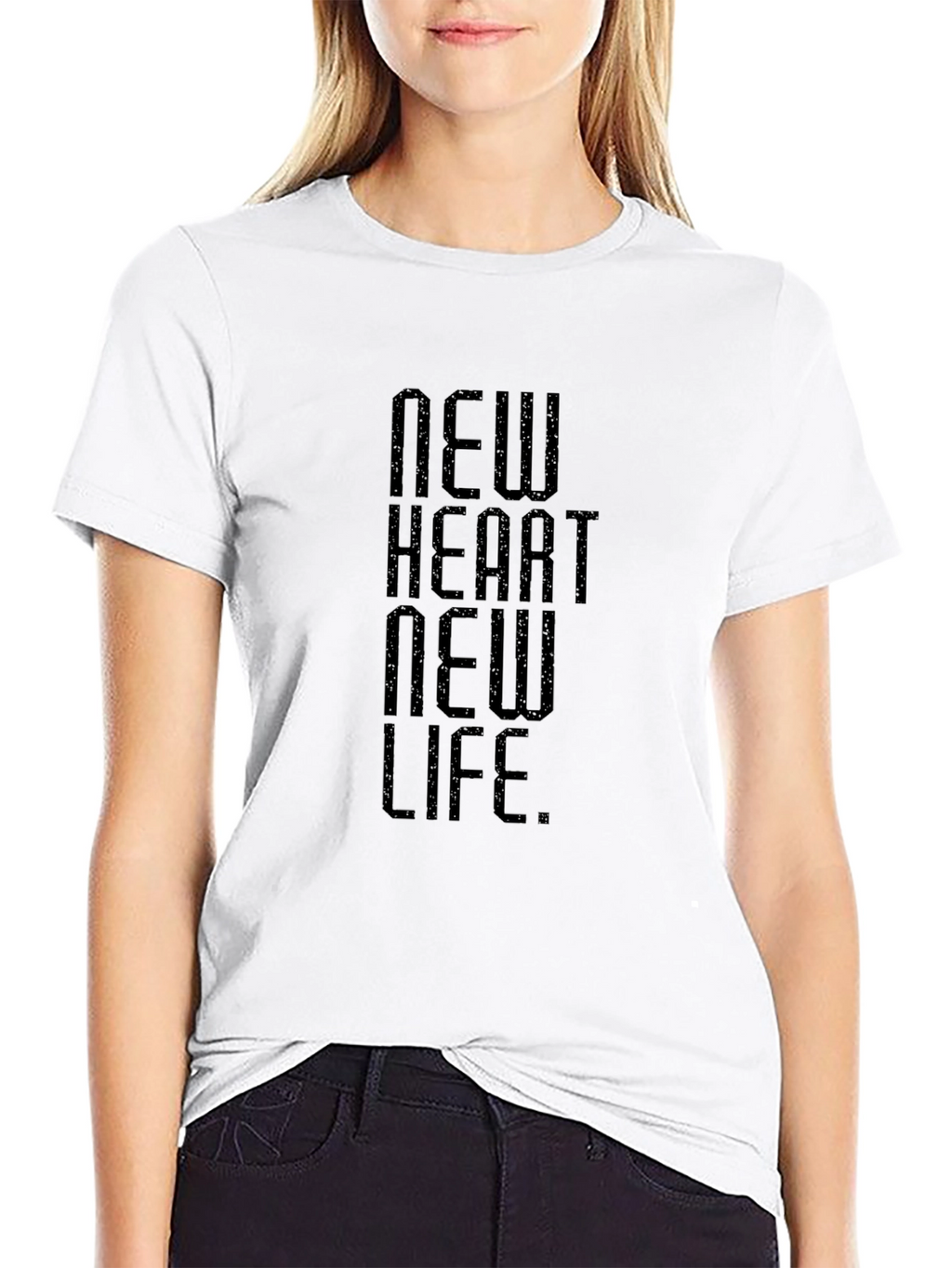 New Heart New Life Graphic Tee - Black