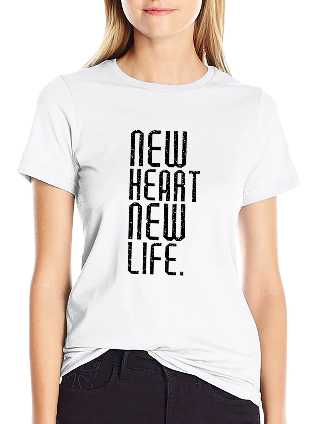 New Heart New Life Graphic Tee - Black