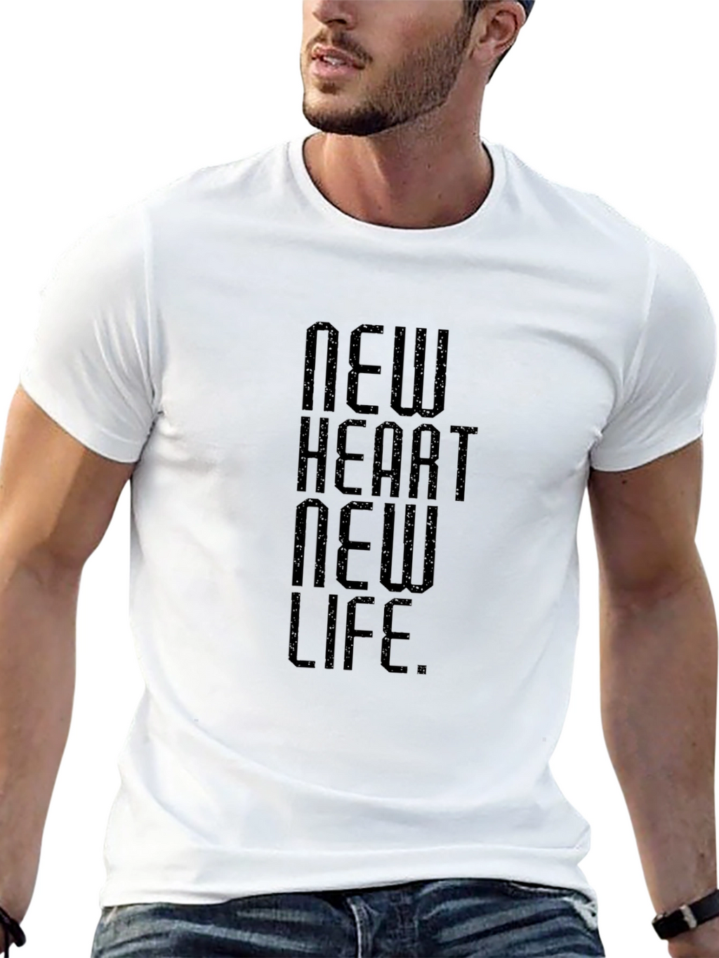 New Heart New Life Graphic Tee - Black