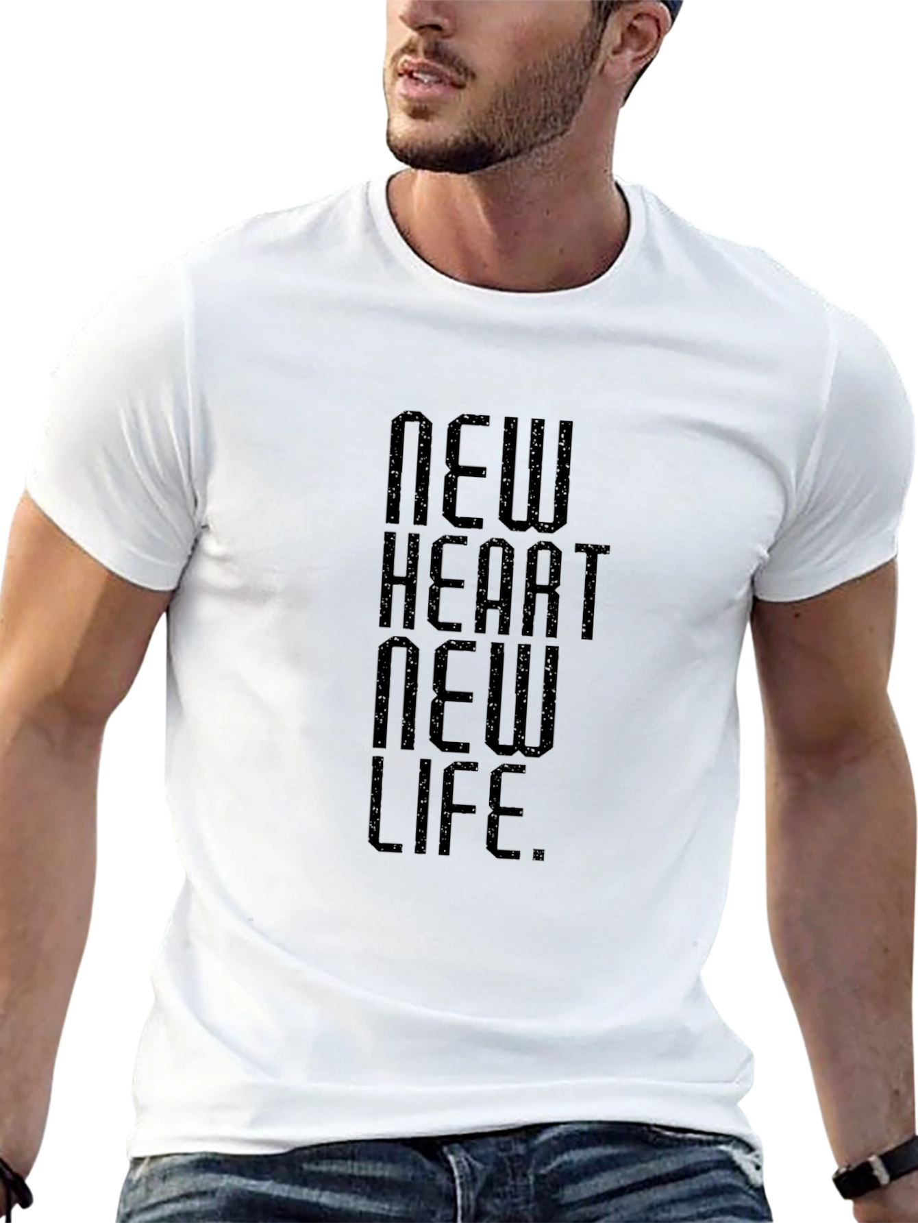 New Heart New Life Graphic Tee - Black