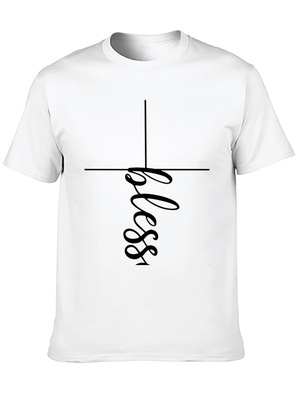 Bless Cross Graphic Tee - Mens Black Christian T-Shirt