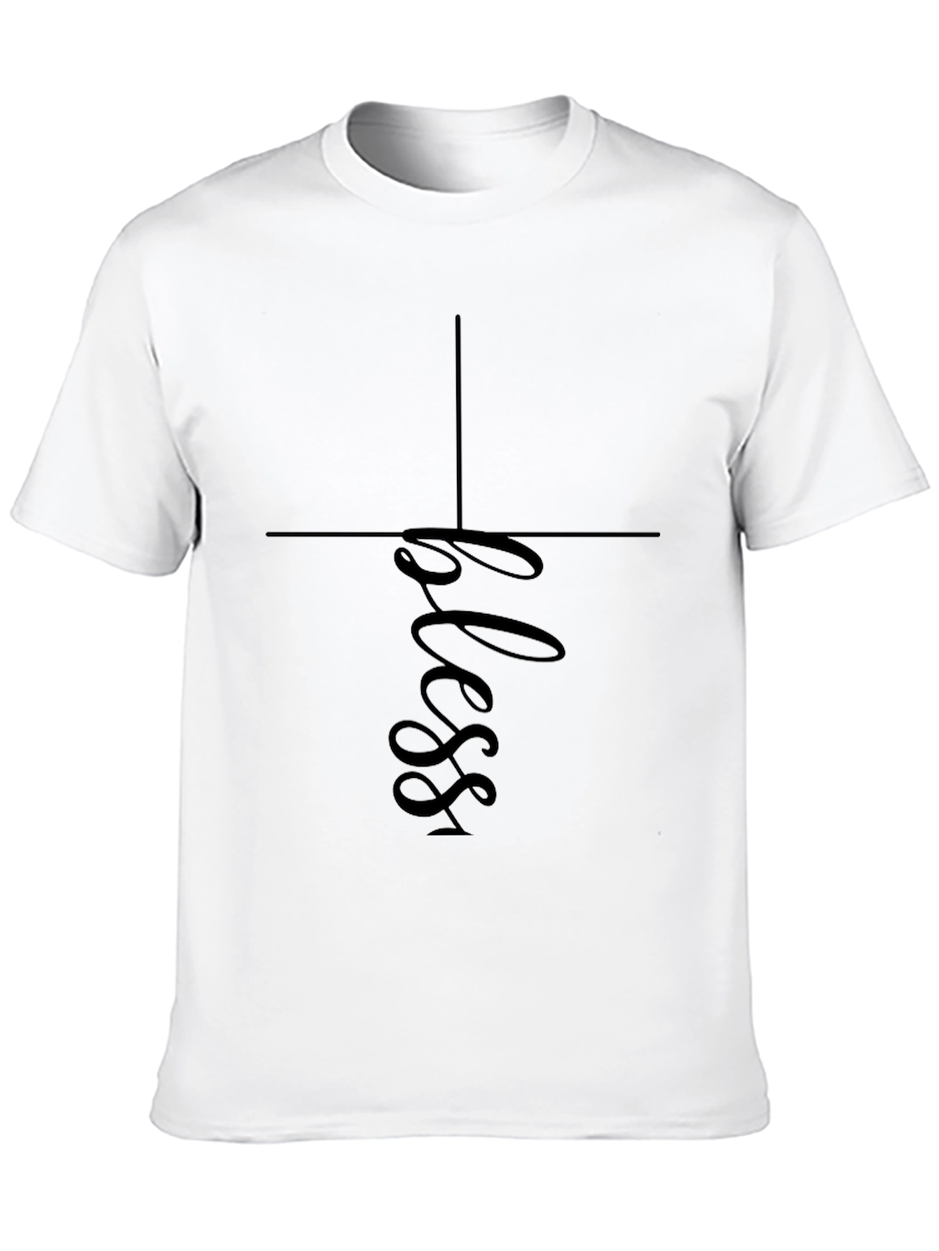 Bless Cross Graphic Tee - Mens Black Christian T-Shirt