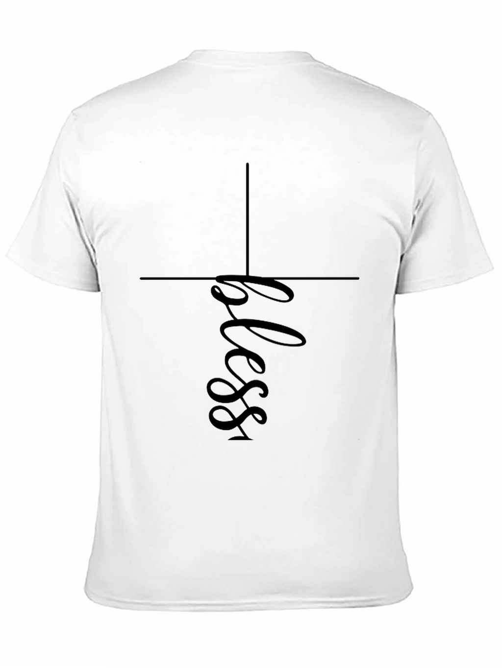 Bless Cross Graphic Tee - Mens Black Christian T-Shirt