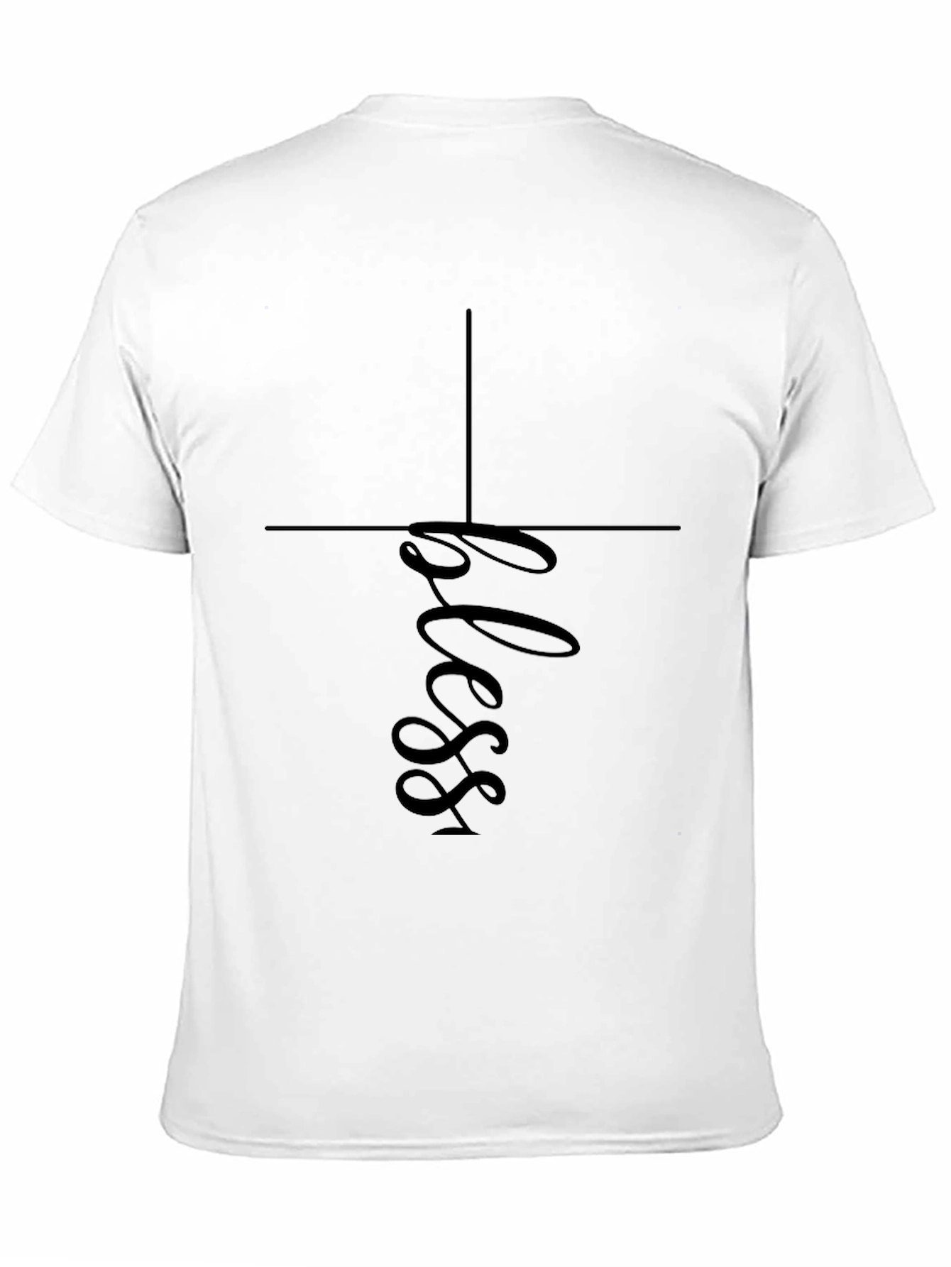 Bless Cross Graphic Tee - Mens Black Christian T-Shirt