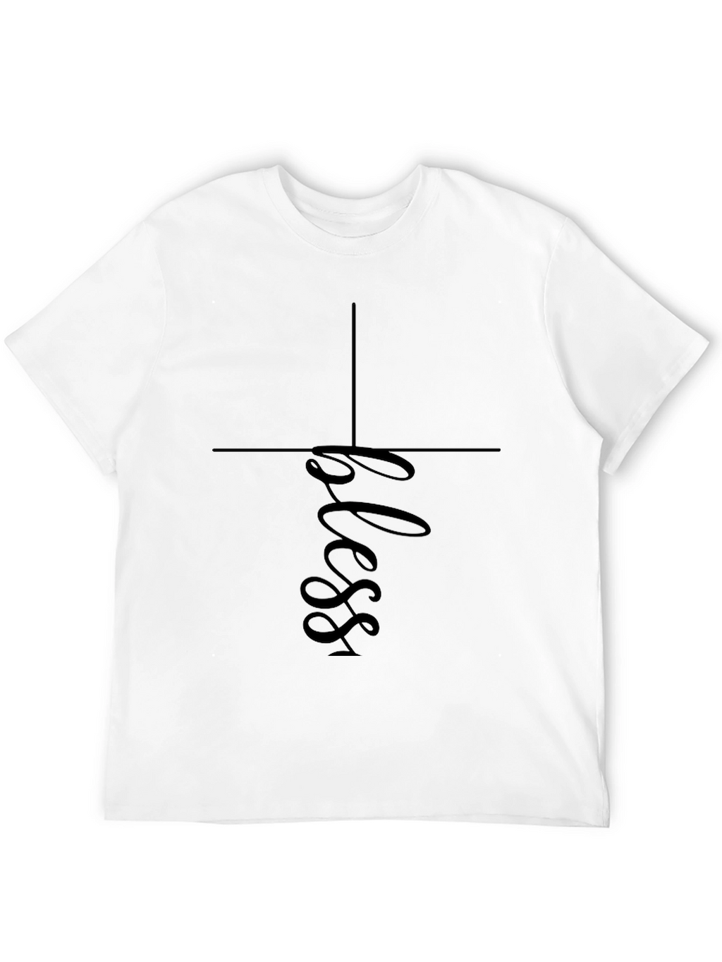 Bless Cross Graphic Tee - Mens Black Christian T-Shirt