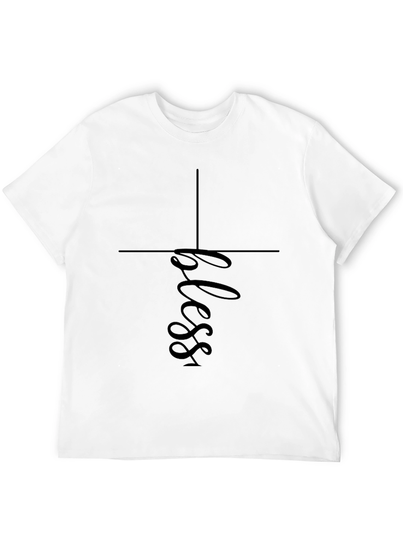 Bless Cross Graphic Tee - Mens Black Christian T-Shirt