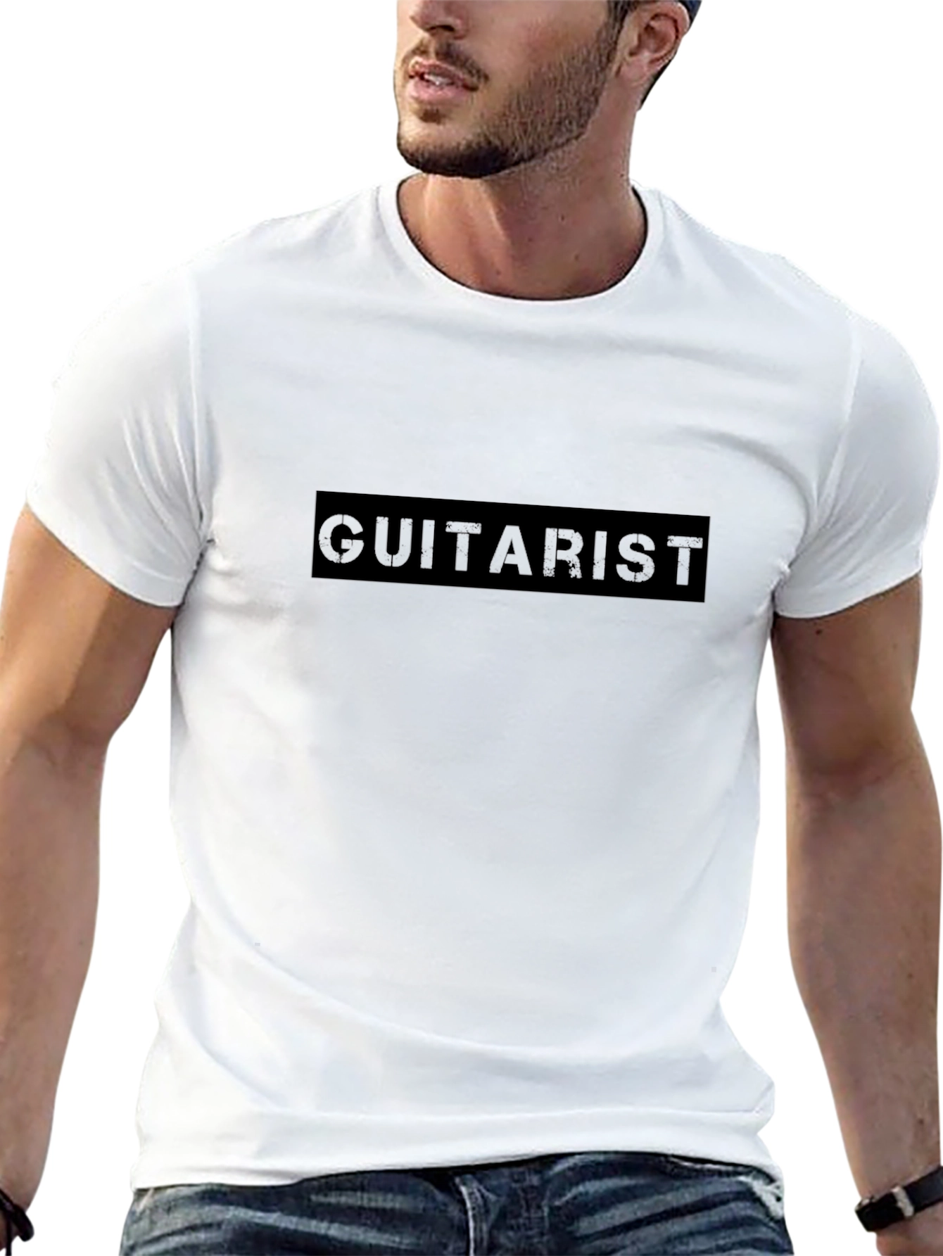 Guitarist Black T-Shirt Casual Wear