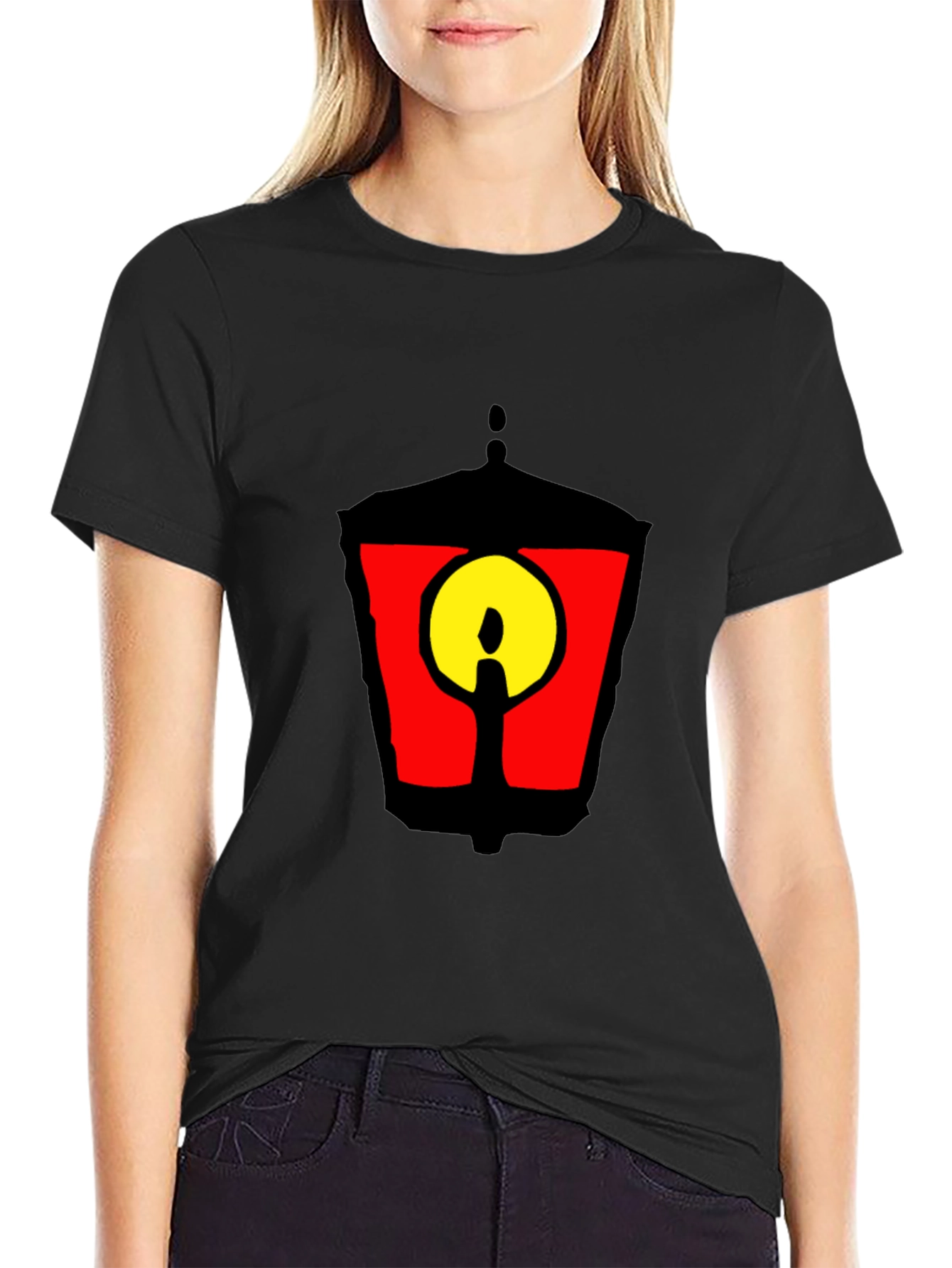 Black Lantern Graphic Tee - Mens Casual Short Sleeve T-Shirt