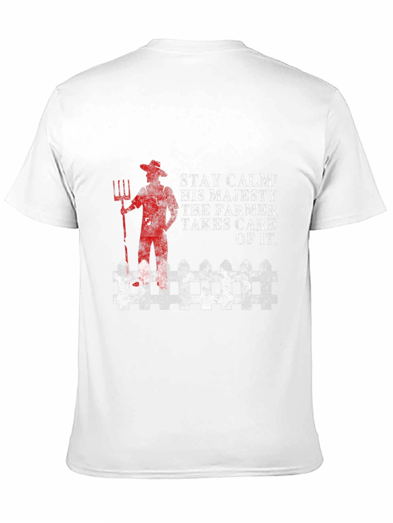 Stay Calm Farmer T-Shirt - Black Cotton Blend