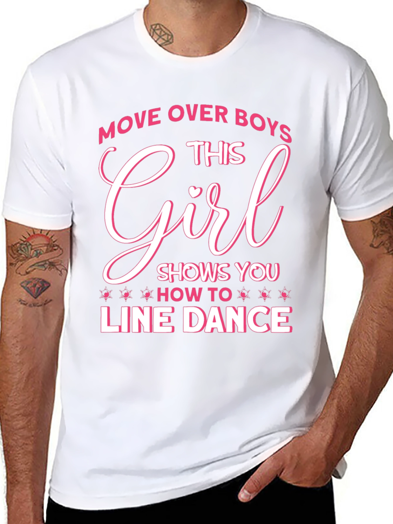 Line Dance Girl T-Shirt - Move Over Boys!
