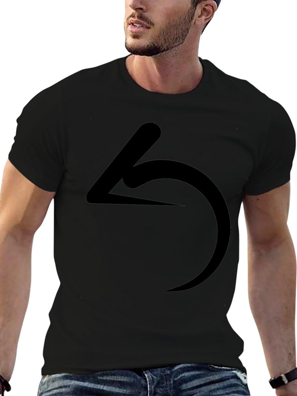 Minimalist Symbol Black T-Shirt