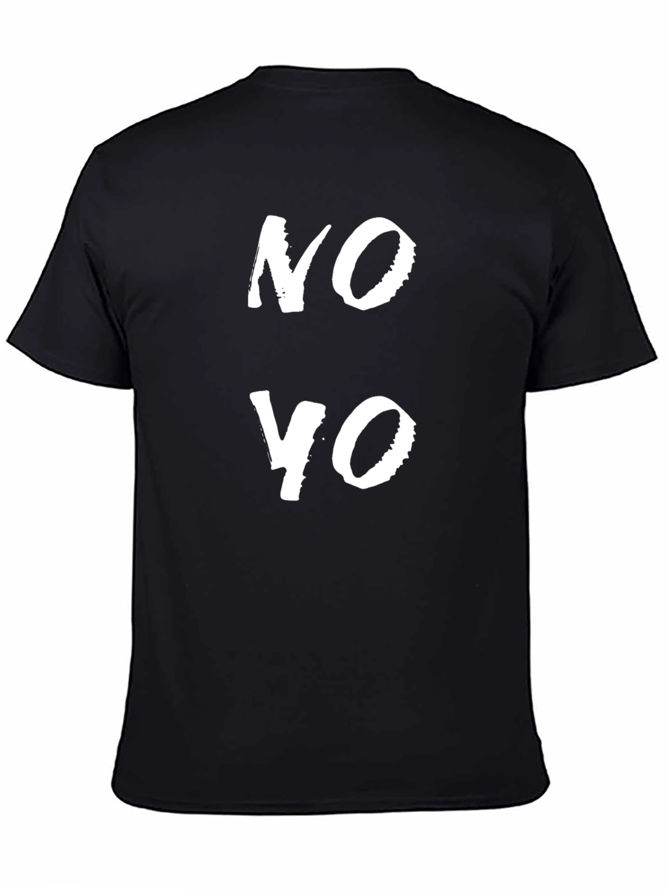 No Yo Graphic Tee - Black Crew Neck T-Shirt