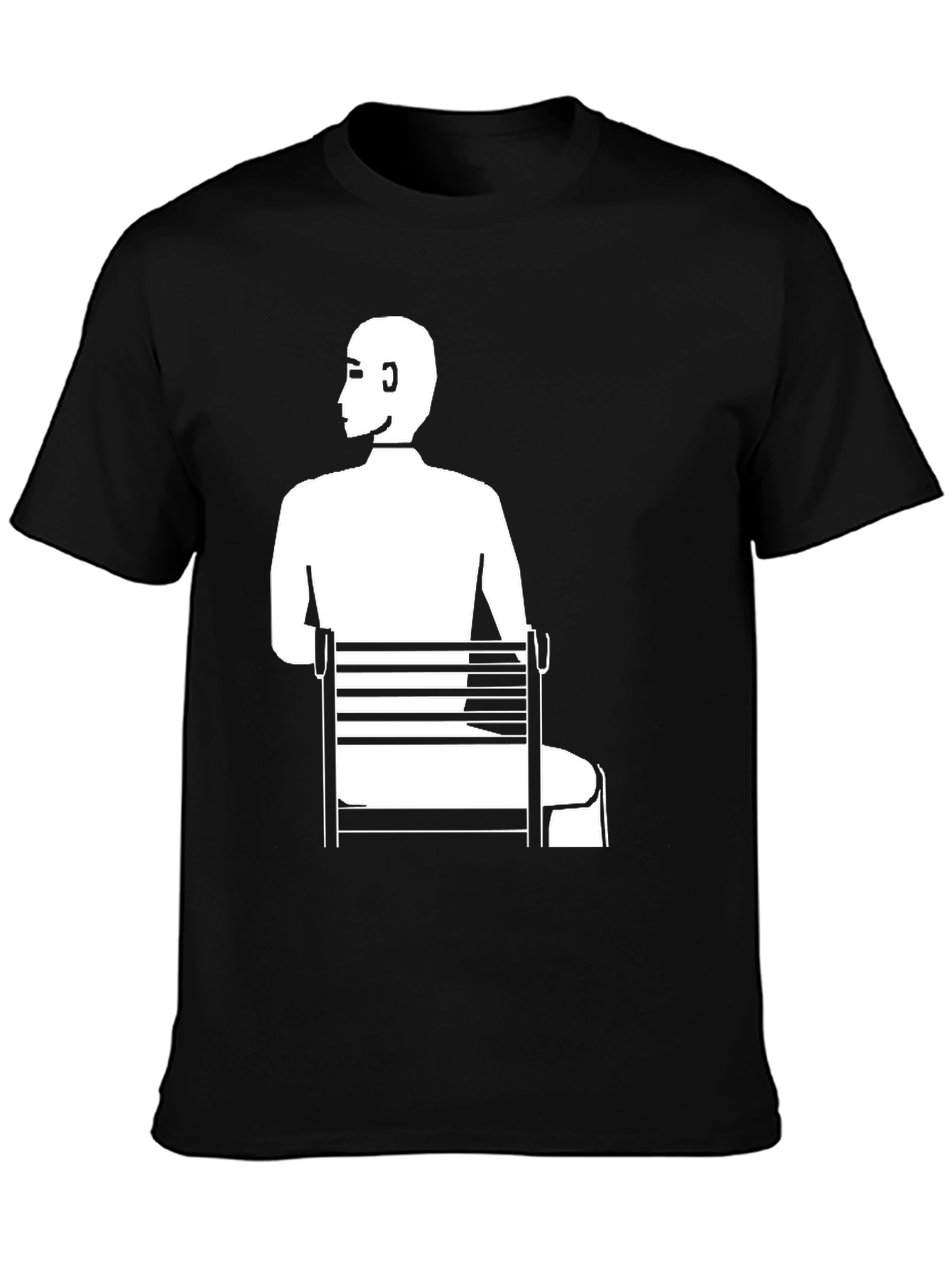 Man Sitting T-Shirt - Unique Graphic Tee