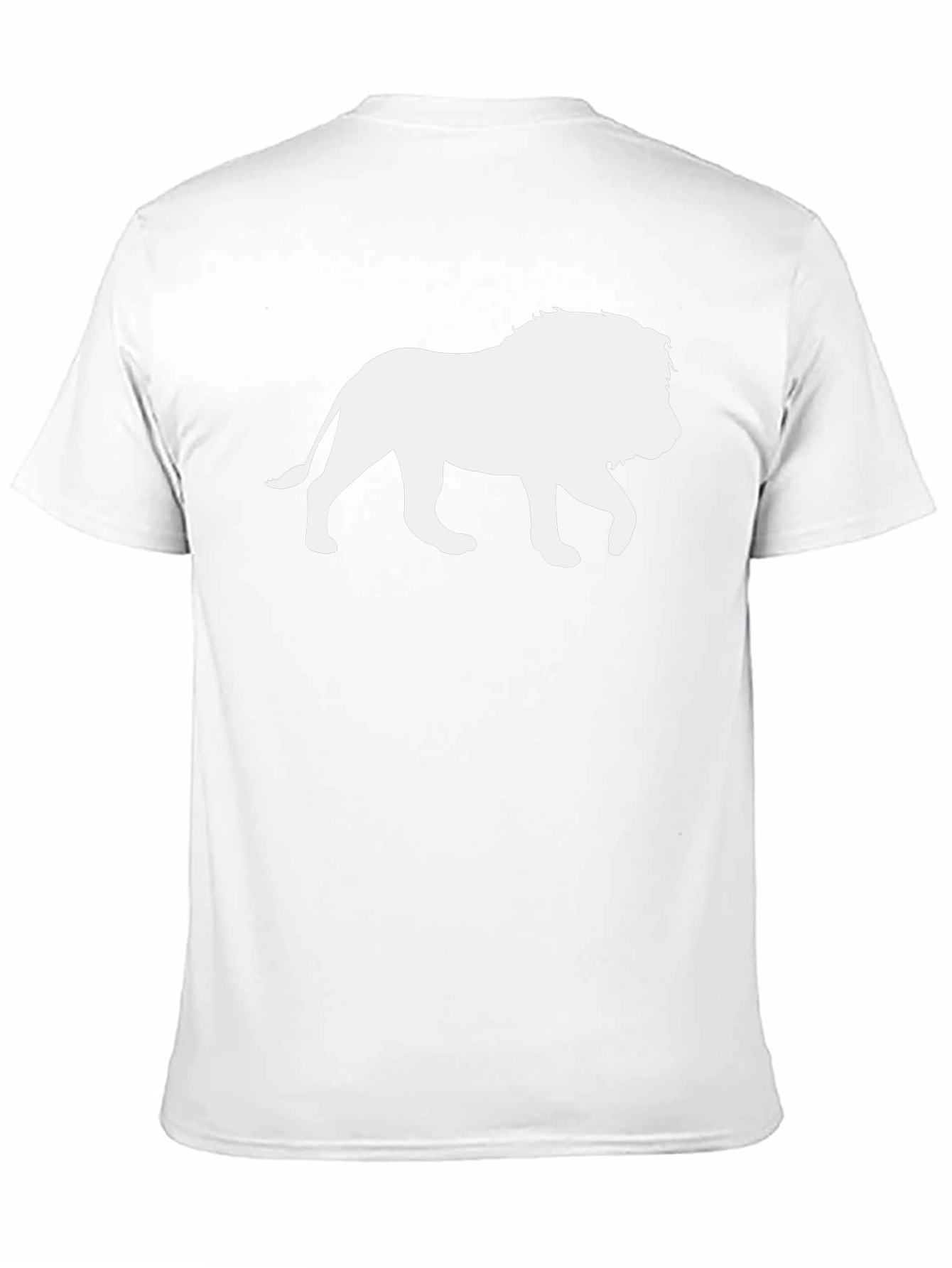 Lion Silhouette Graphic Tee - Black Cotton T-Shirt
