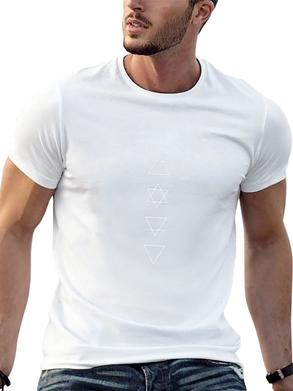 Geometric Element Graphic T-Shirt - Minimalist Design