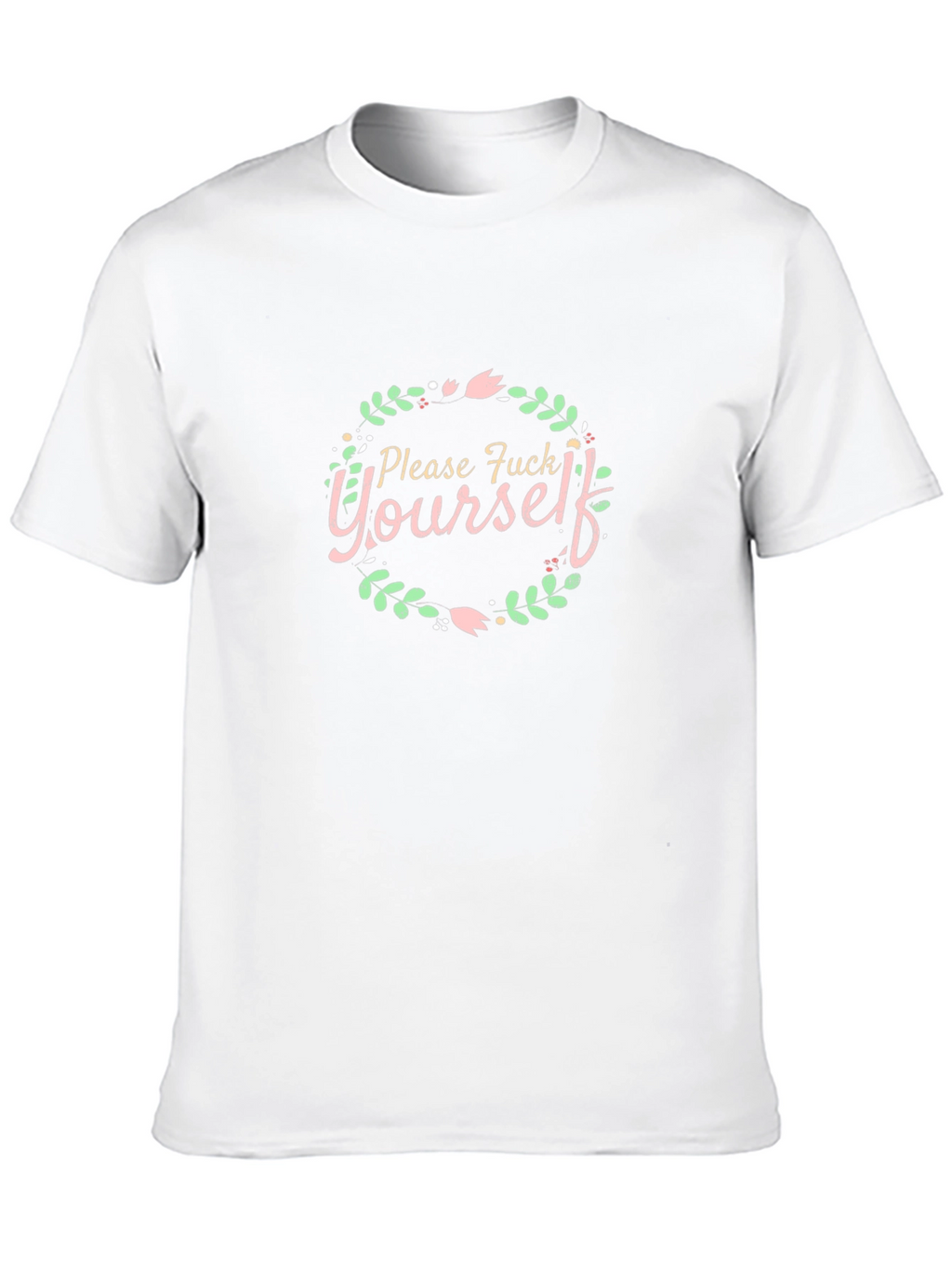Please F Yourself Floral Wreath Tee