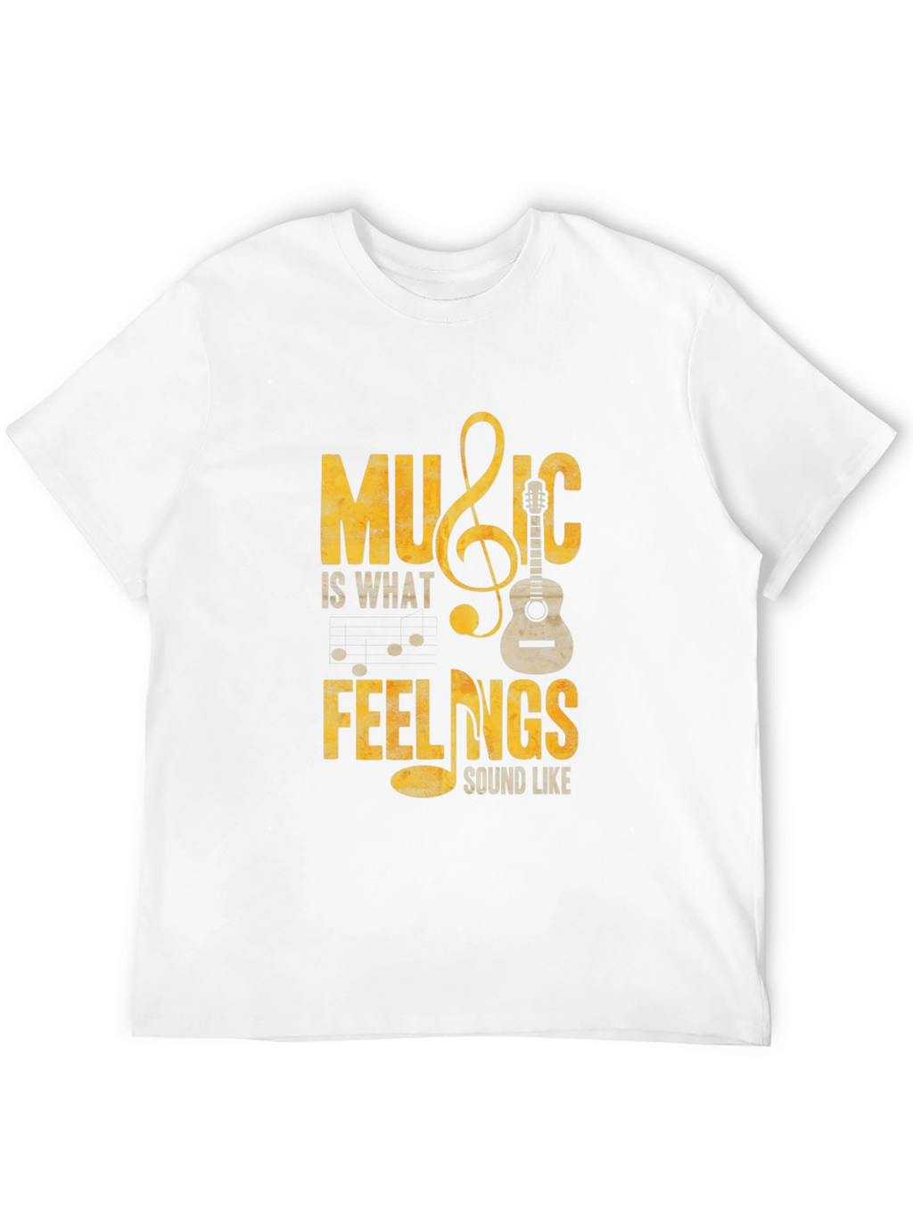 Music is What Feelings Sound Like Black T-Shirt