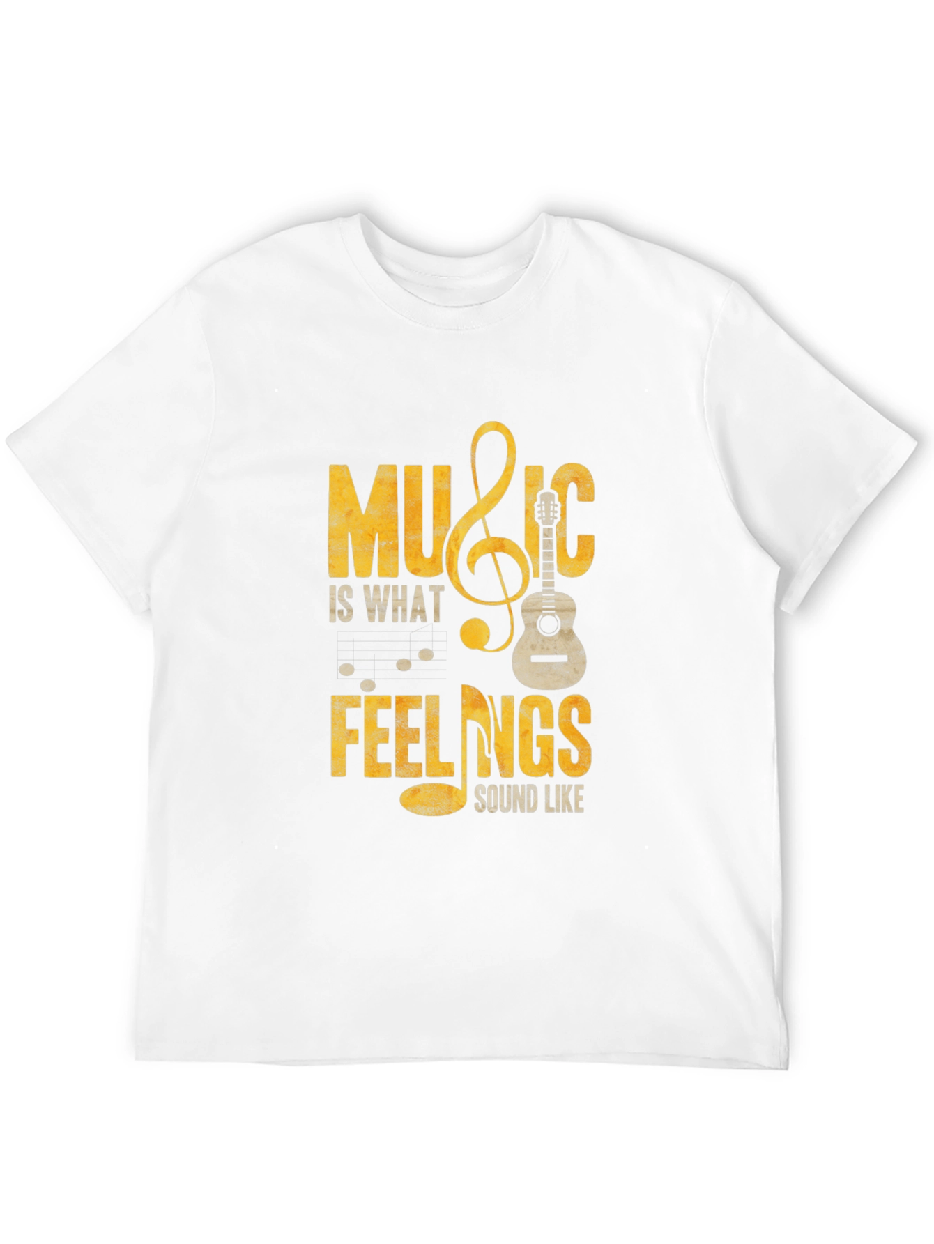 Music is What Feelings Sound Like Black T-Shirt