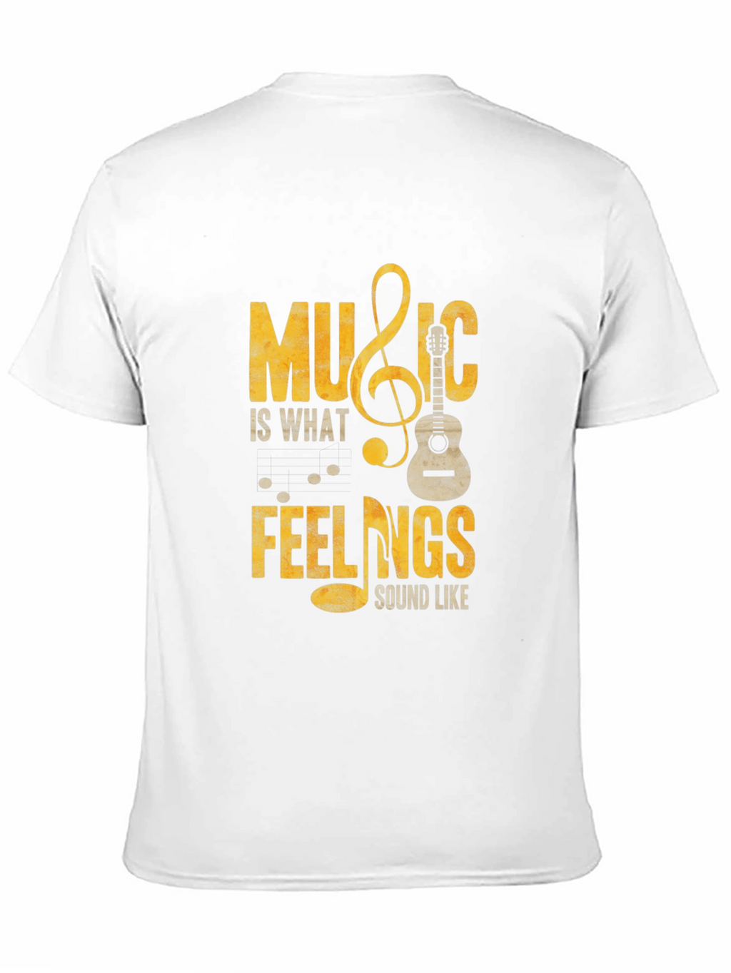 Music is What Feelings Sound Like Black T-Shirt