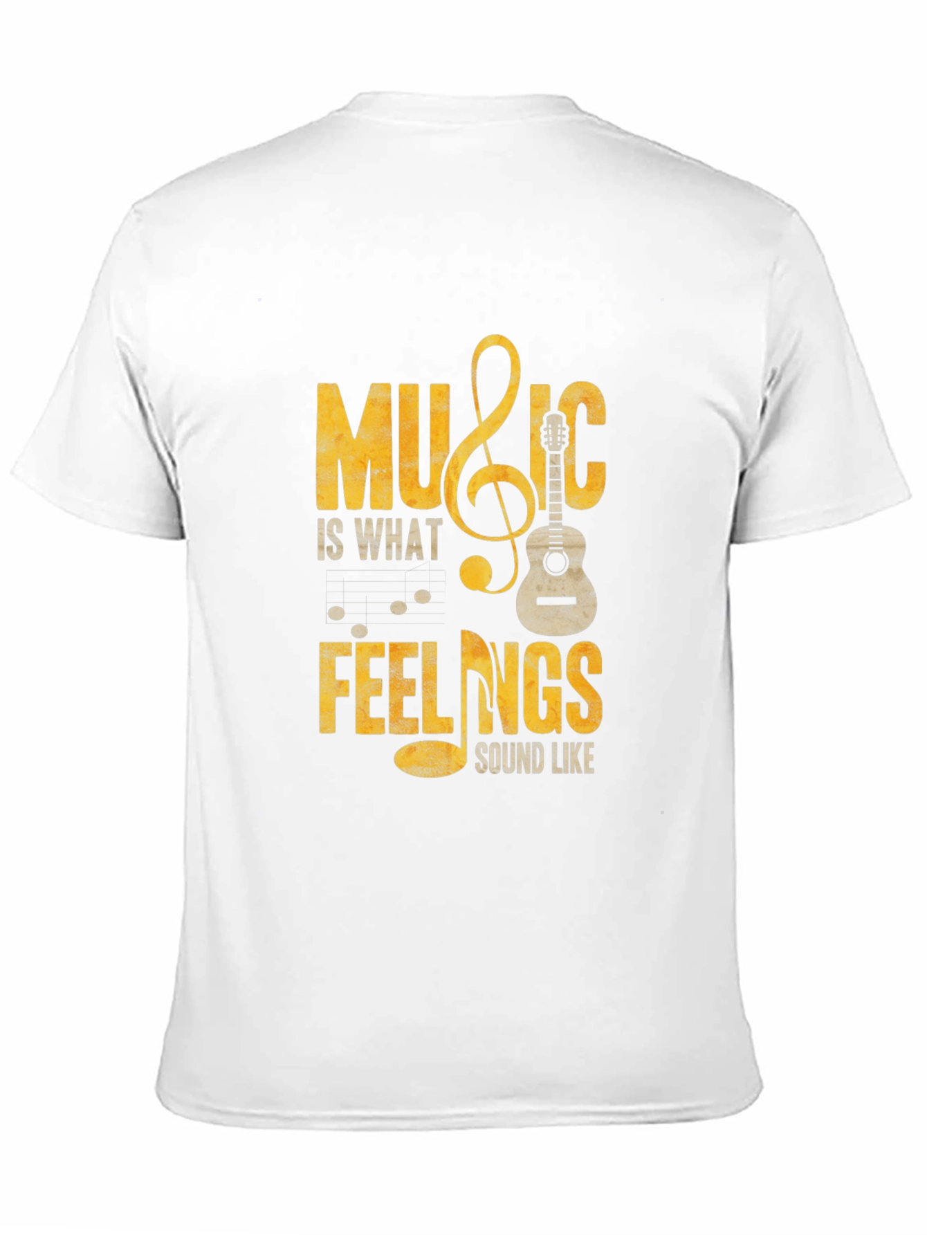 Music is What Feelings Sound Like Black T-Shirt