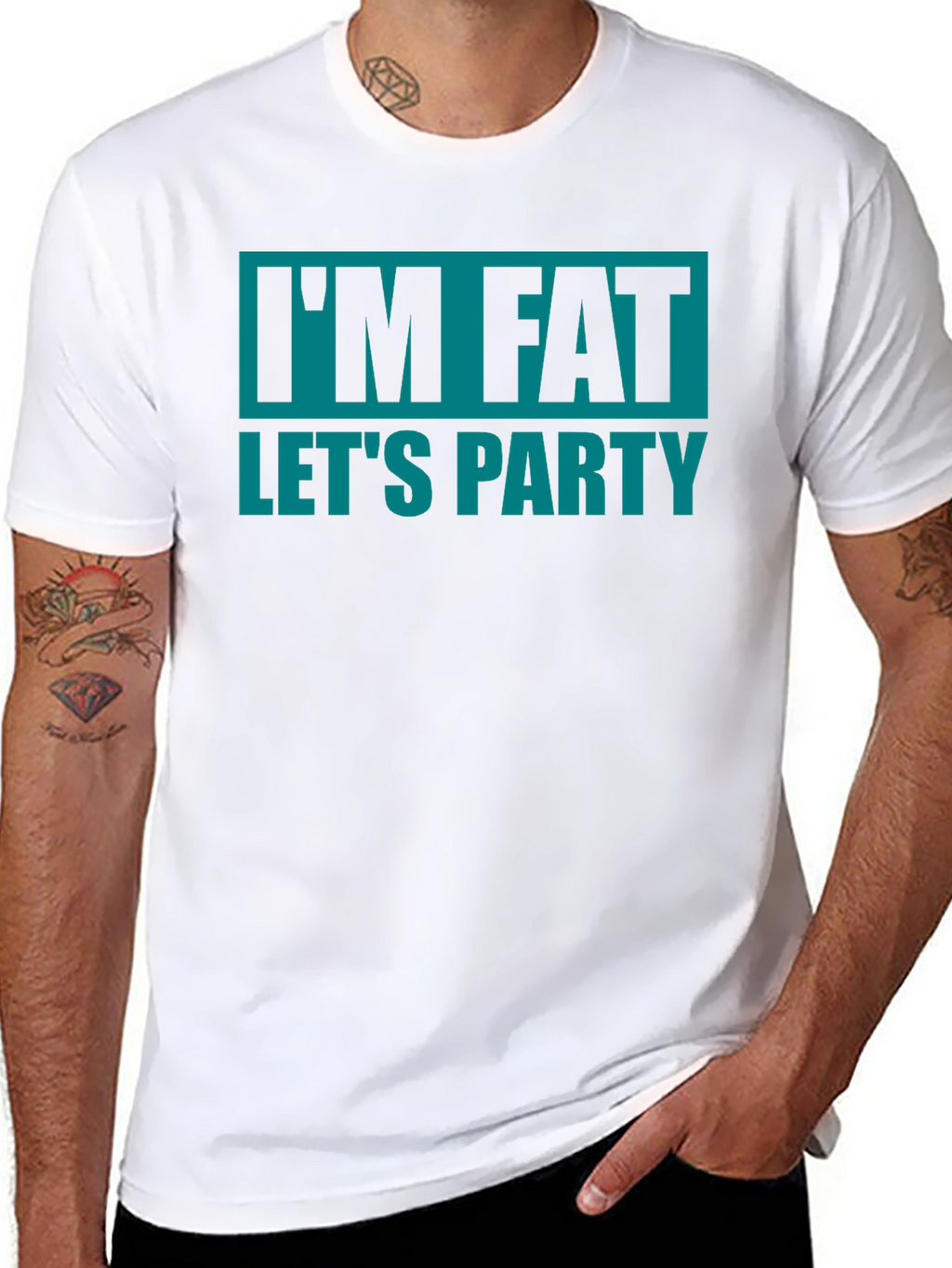 Im Fat Lets Party T-Shirt - Funny Graphic Tee