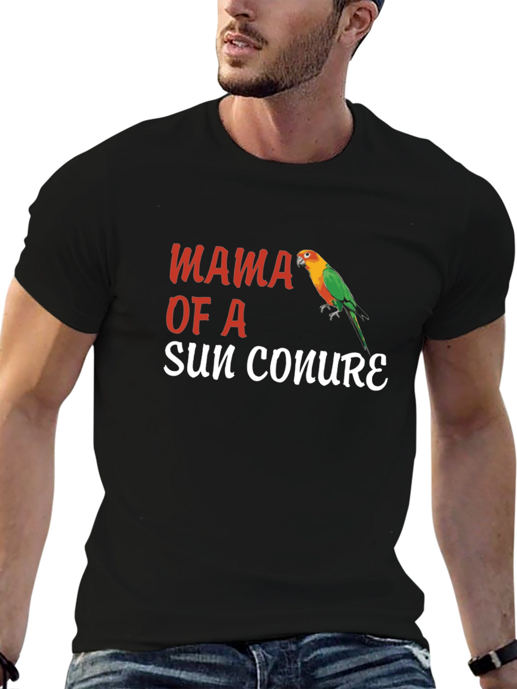Mama of a Sun Conure T-Shirt Parrot Tee