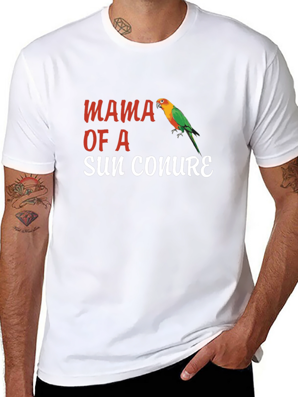 Mama of a Sun Conure T-Shirt Parrot Tee