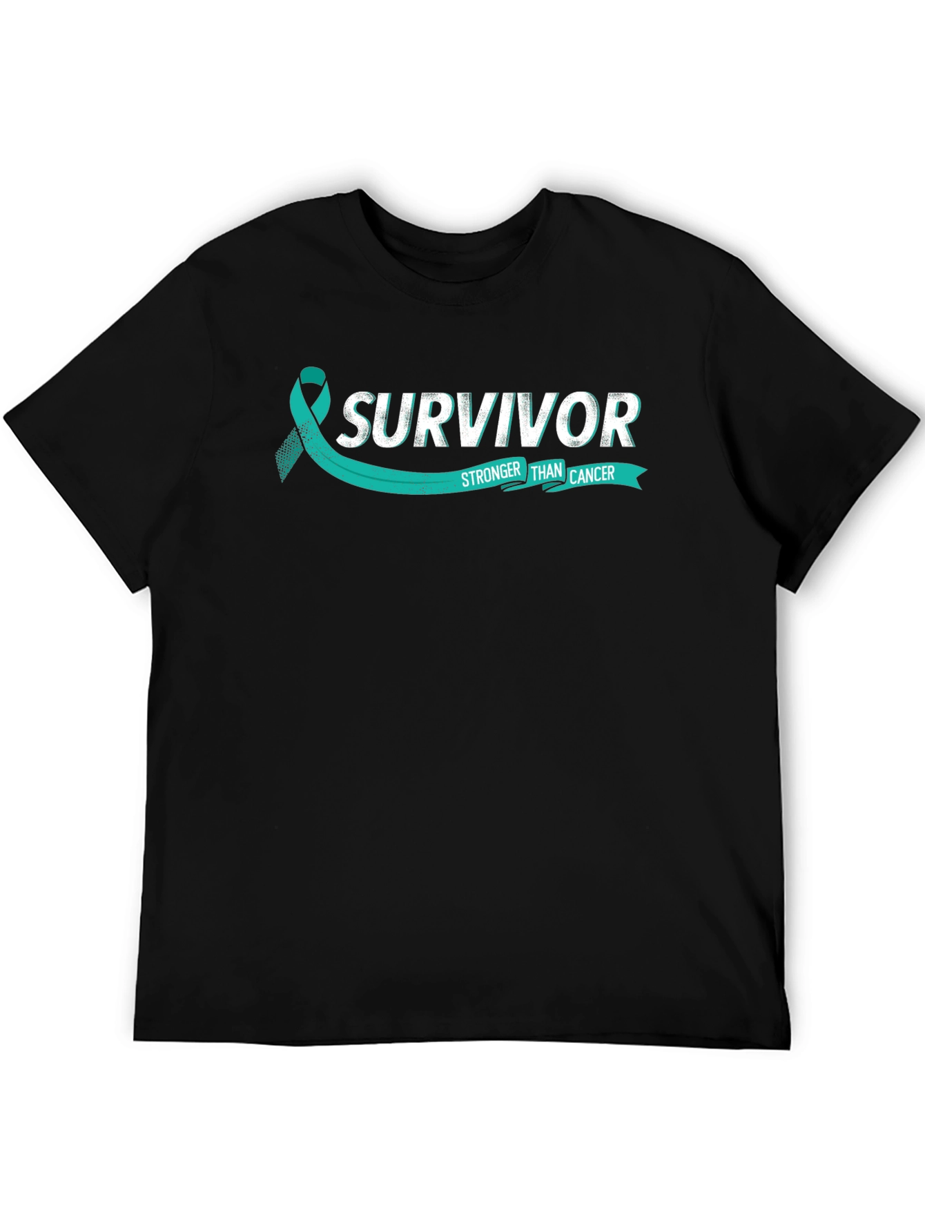 Survivor Stronger Than Cancer Teal Ribbon T-Shirt