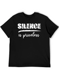 Silence is Priceless Black T-Shirt