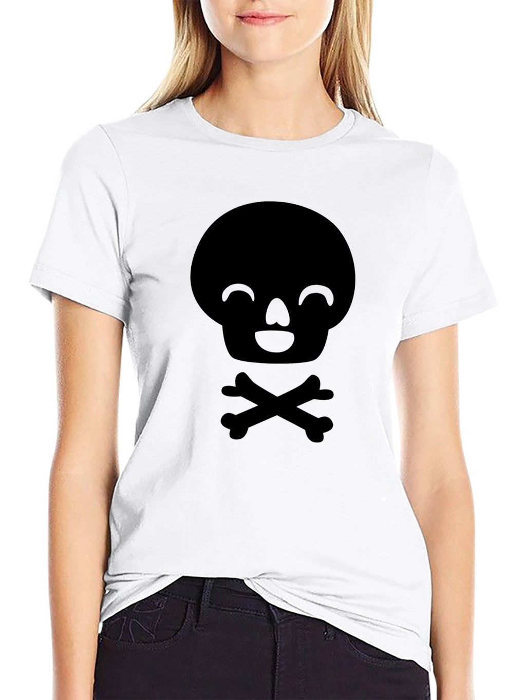 Skull & Crossbones Graphic Tee - Mens Black T-Shirt