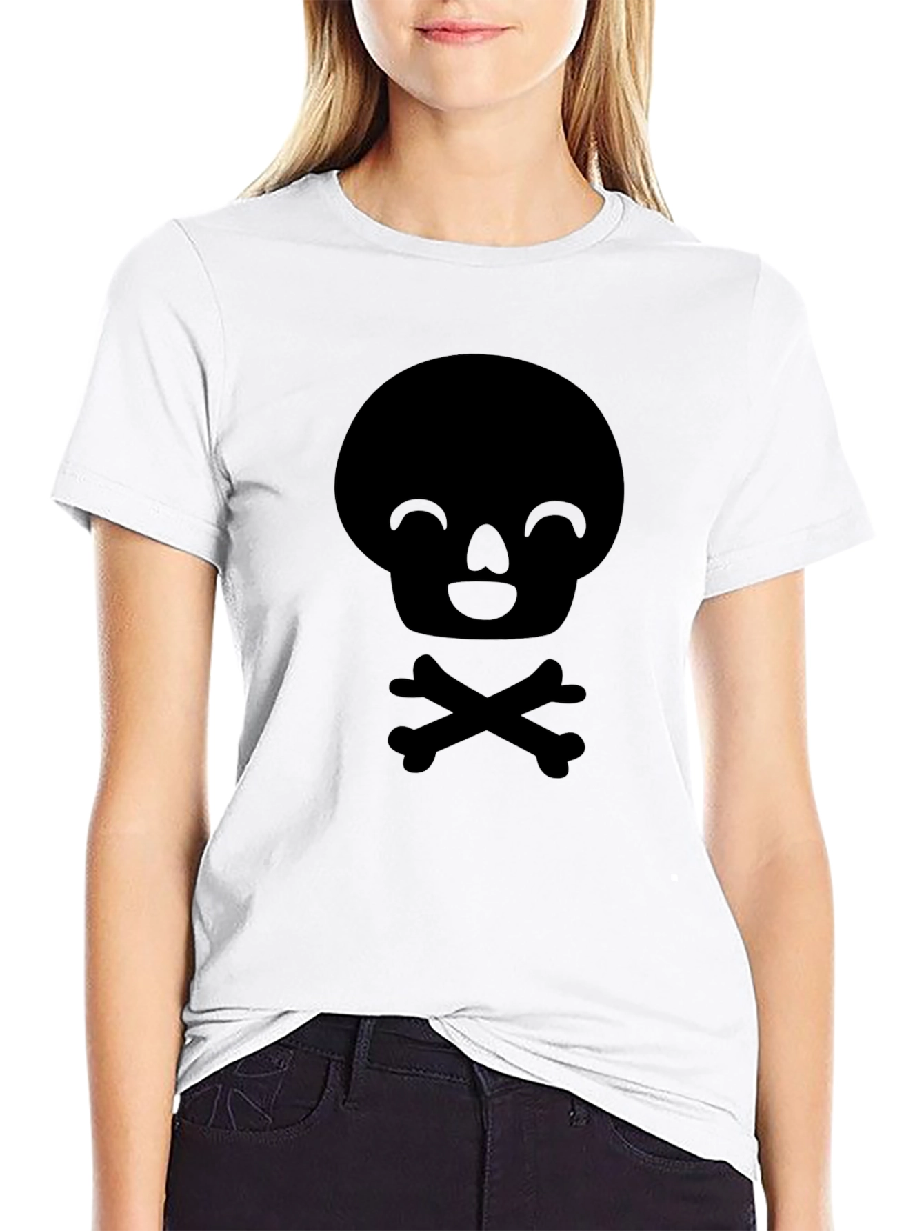 Skull & Crossbones Graphic Tee - Mens Black T-Shirt