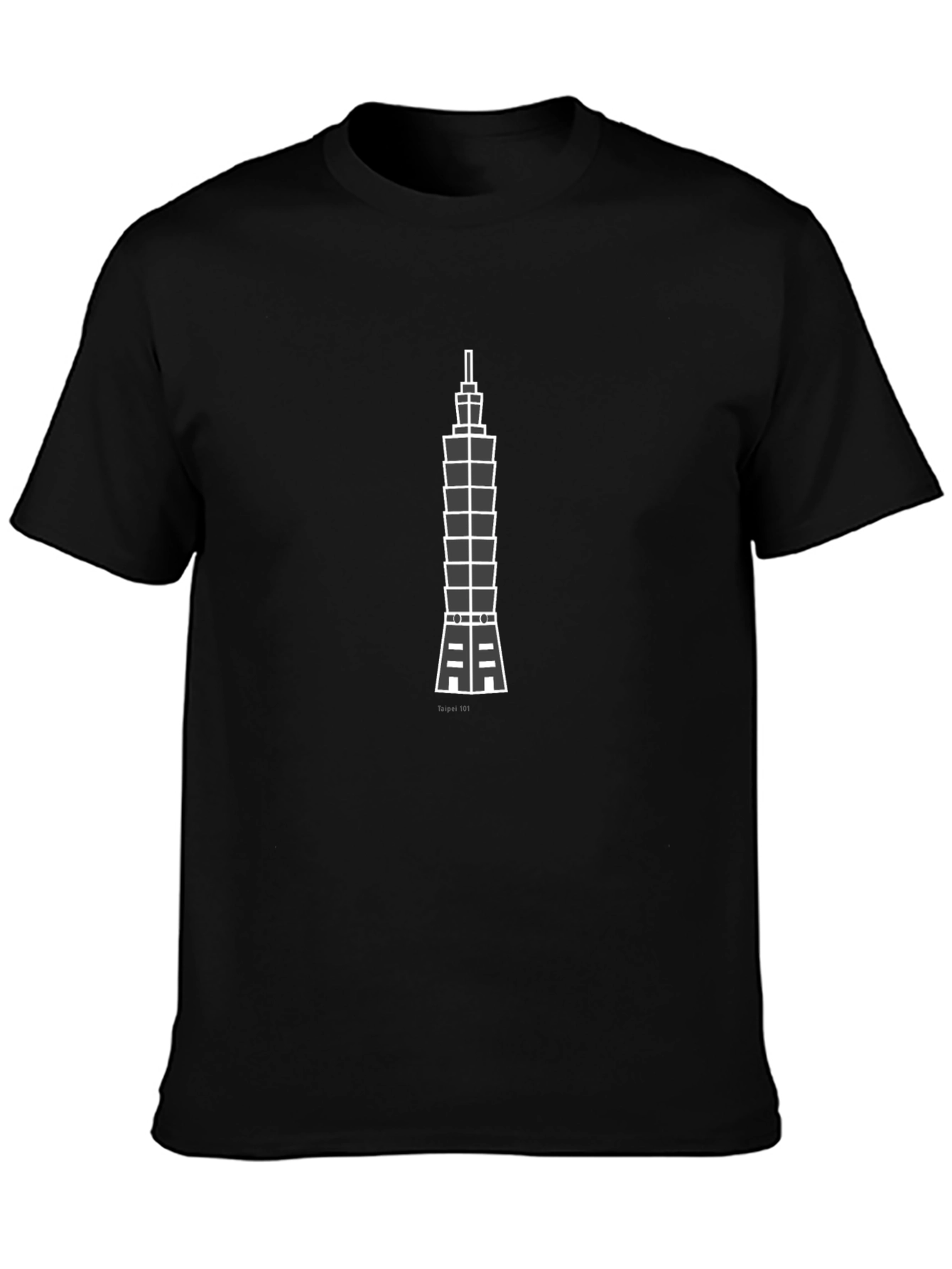 Taipei 101 Graphic Tee - Modern Cityscape Design