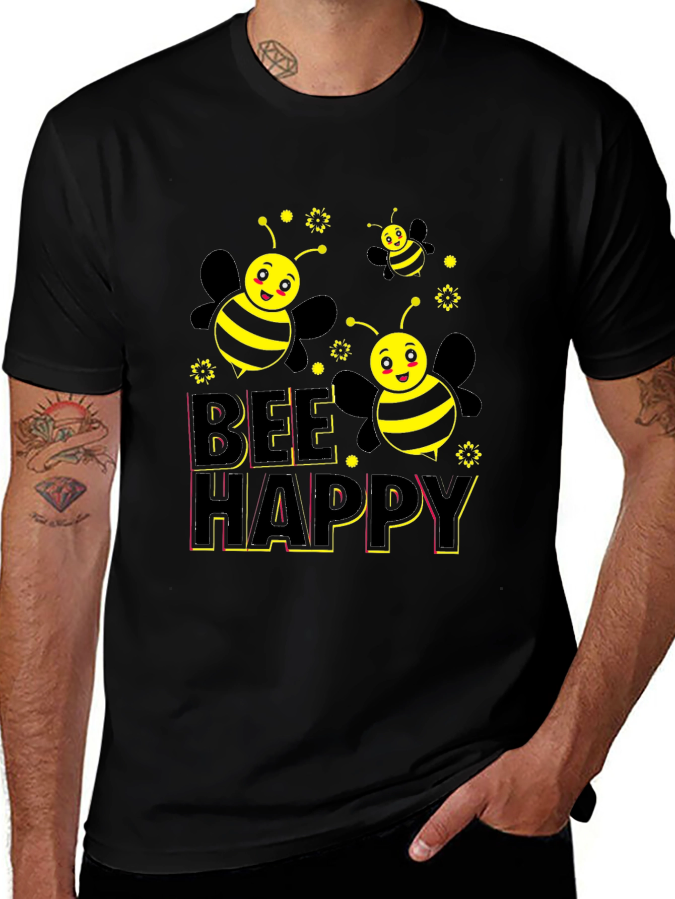 Bee Happy Graphic Tee - Unisex