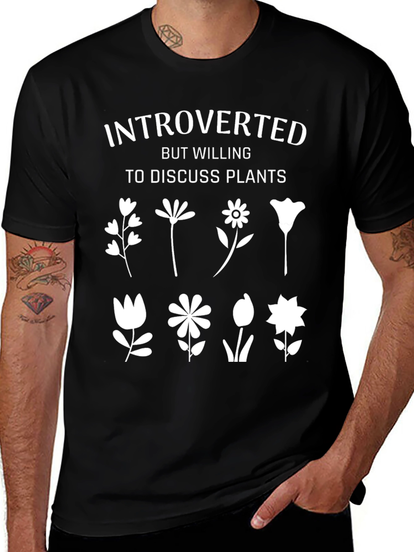 Introverted Plants Graphic T-Shirt
