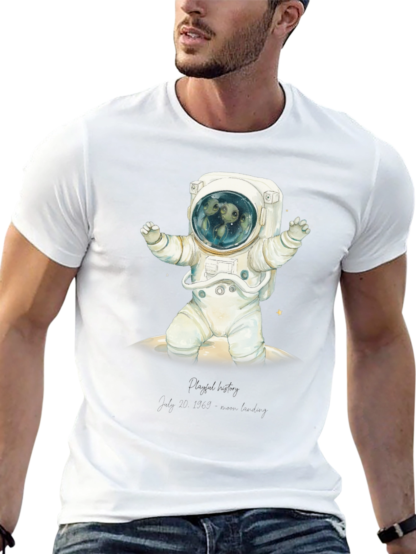 Astronaut Graphic Tee - Space Alien Crew