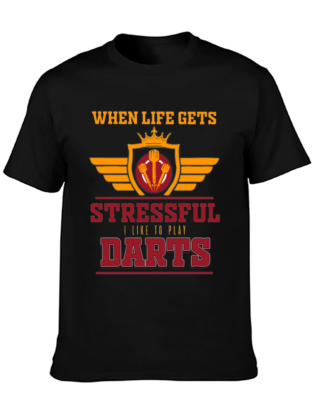 Stressful Darts Black T-Shirt