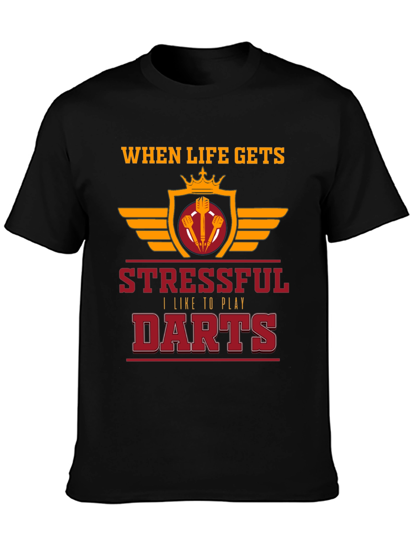 Stressful Darts Black T-Shirt