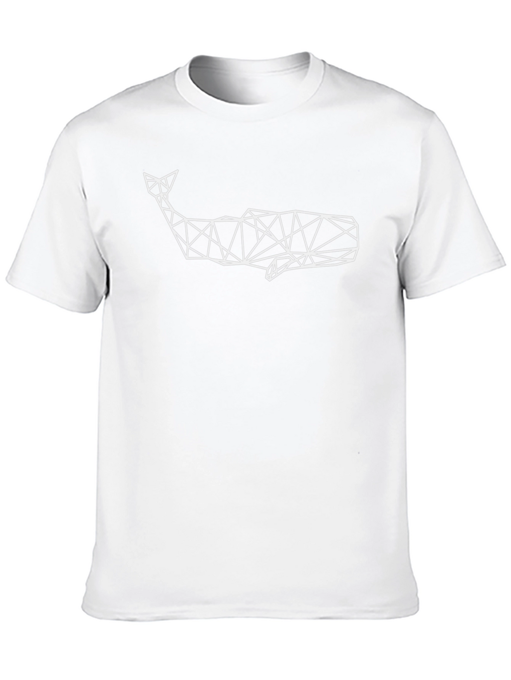 Geometric Whale Graphic Tee - Modern Black T-Shirt