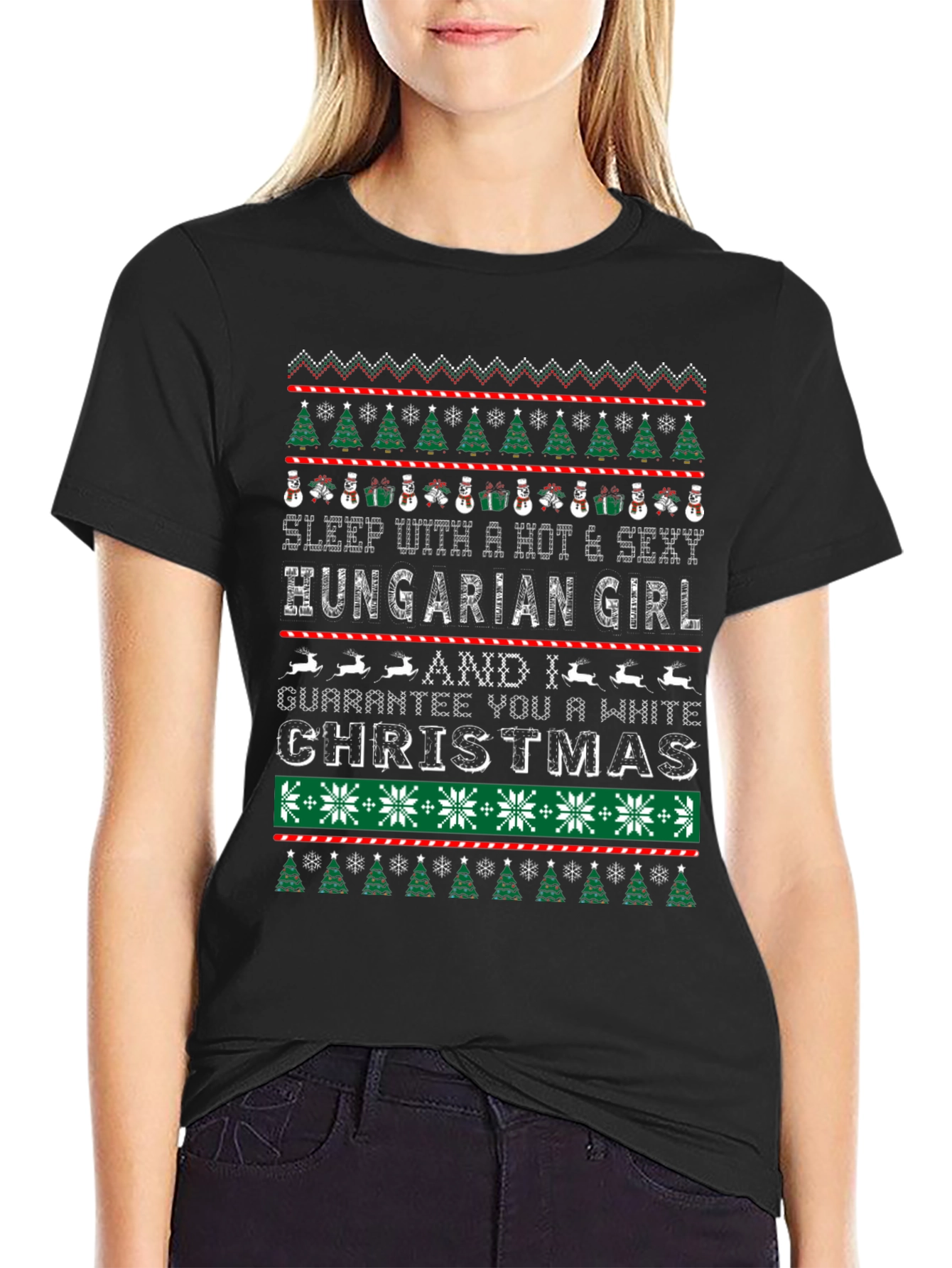 Funny Christmas Hungarian Girl T-Shirt