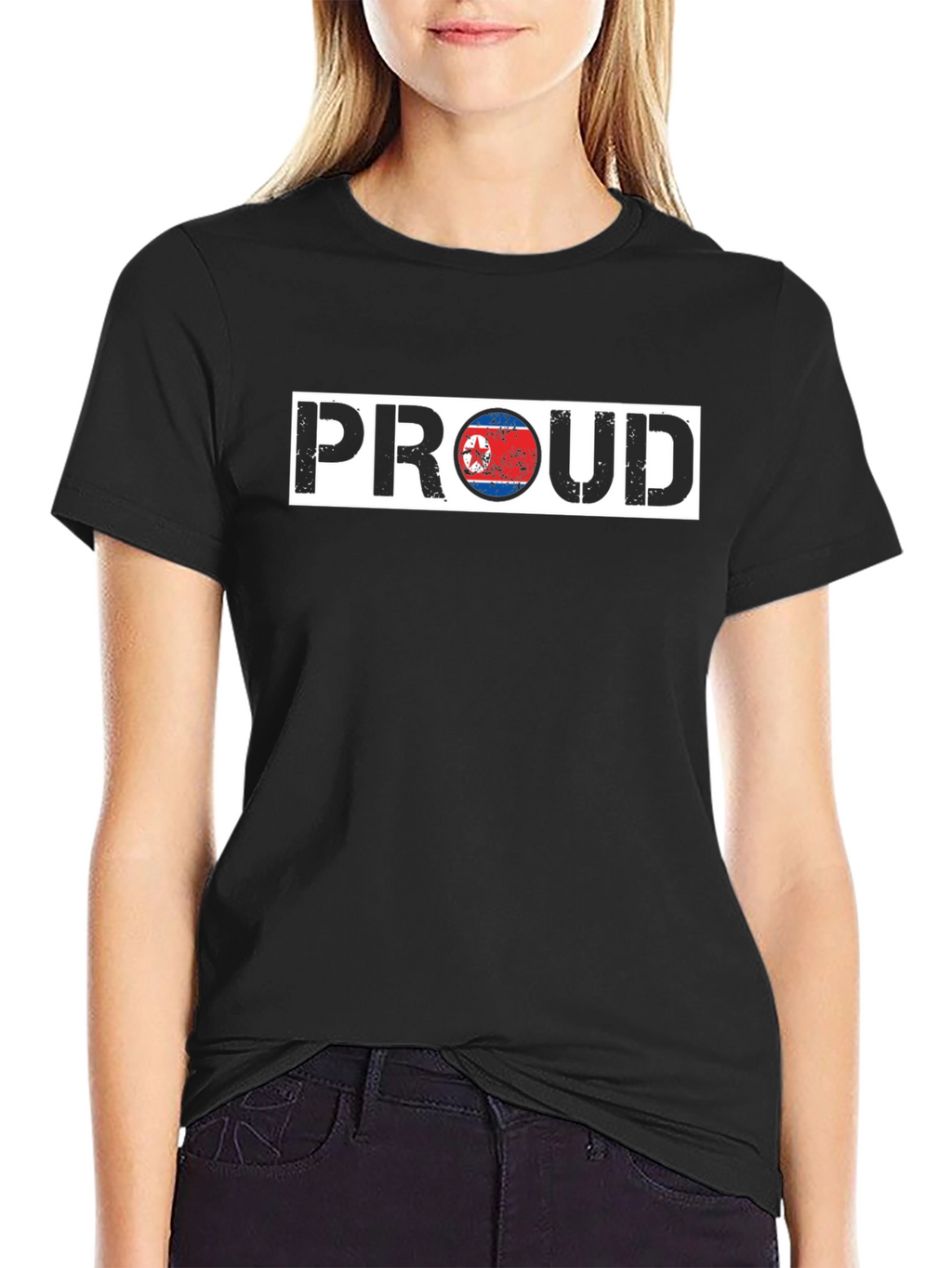 Proud North Korea Flag Graphic T-Shirt