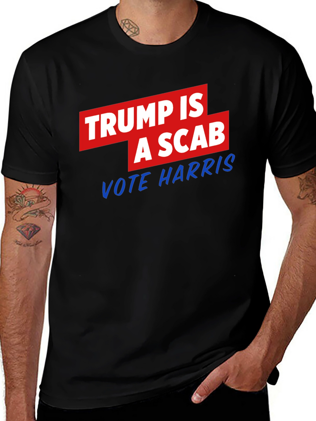 Trump is a Scab - Vote Harris T-Shirt