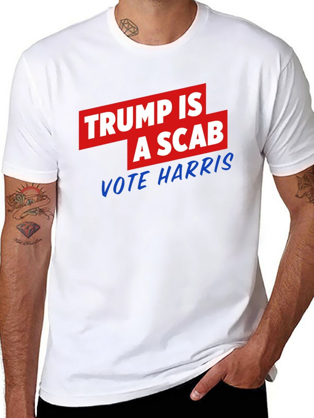 Trump is a Scab - Vote Harris T-Shirt