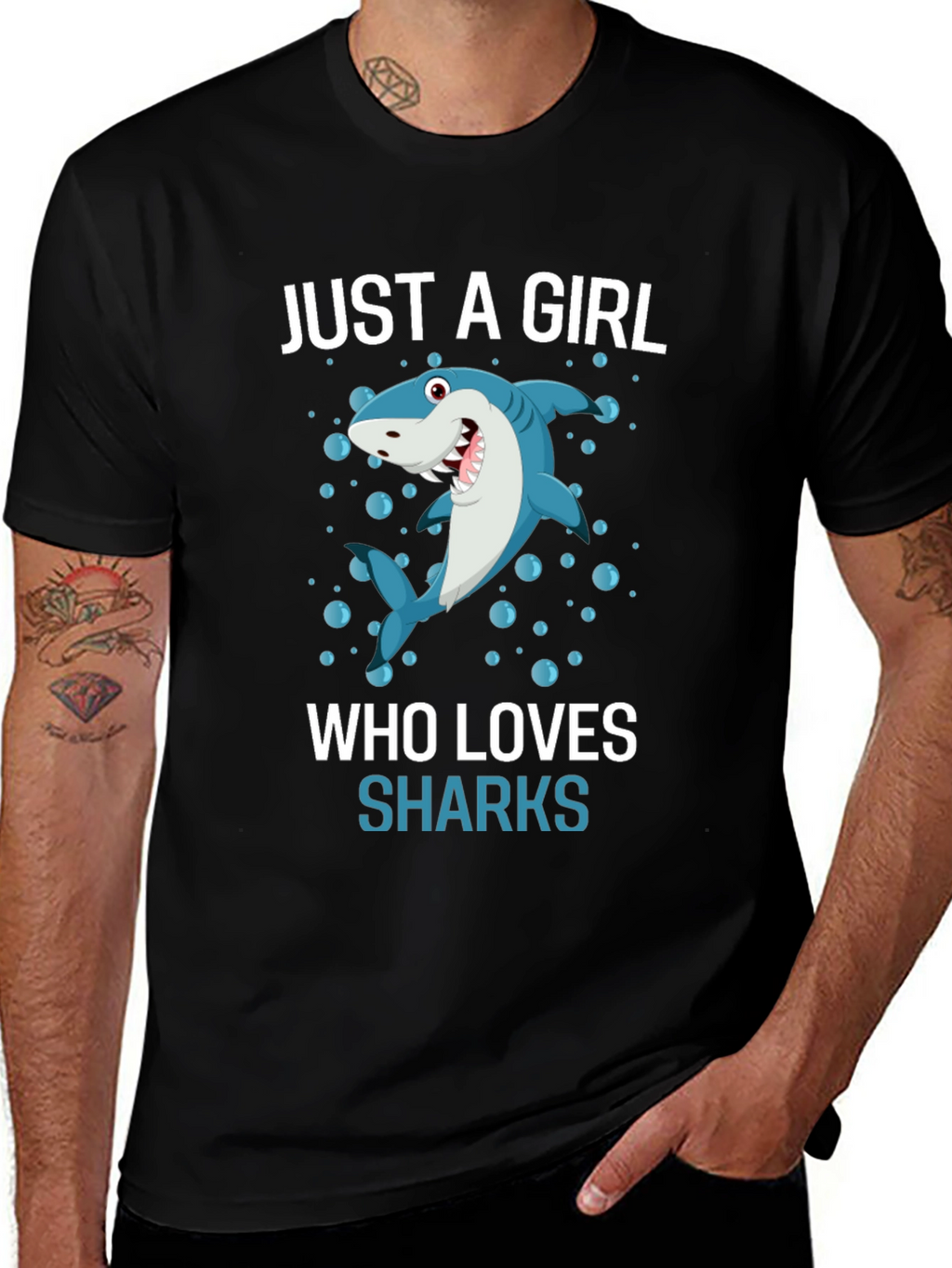 Just A Girl Who Loves Sharks T-Shirt