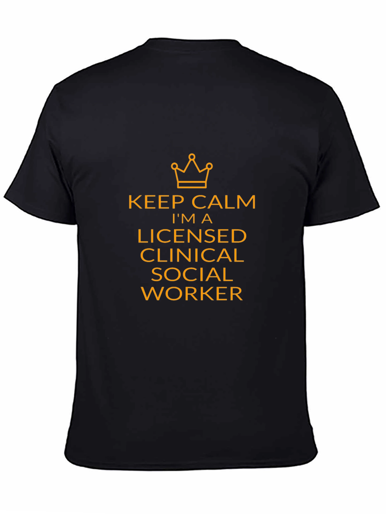 Keep Calm Licensed Social Worker Black T-Shirt